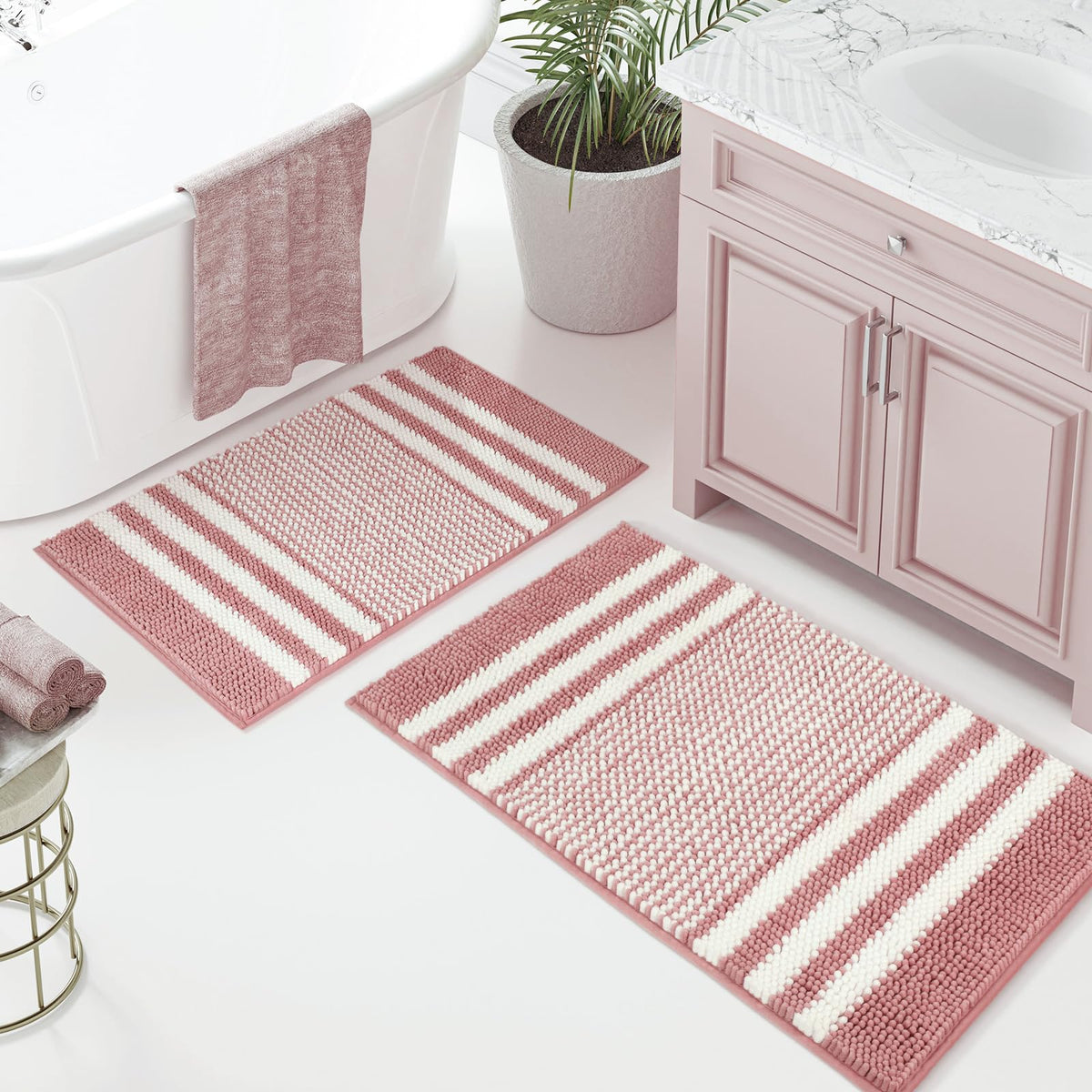 Bathroom Rugs Sets 2 Piece (7.12 Sq Ft)