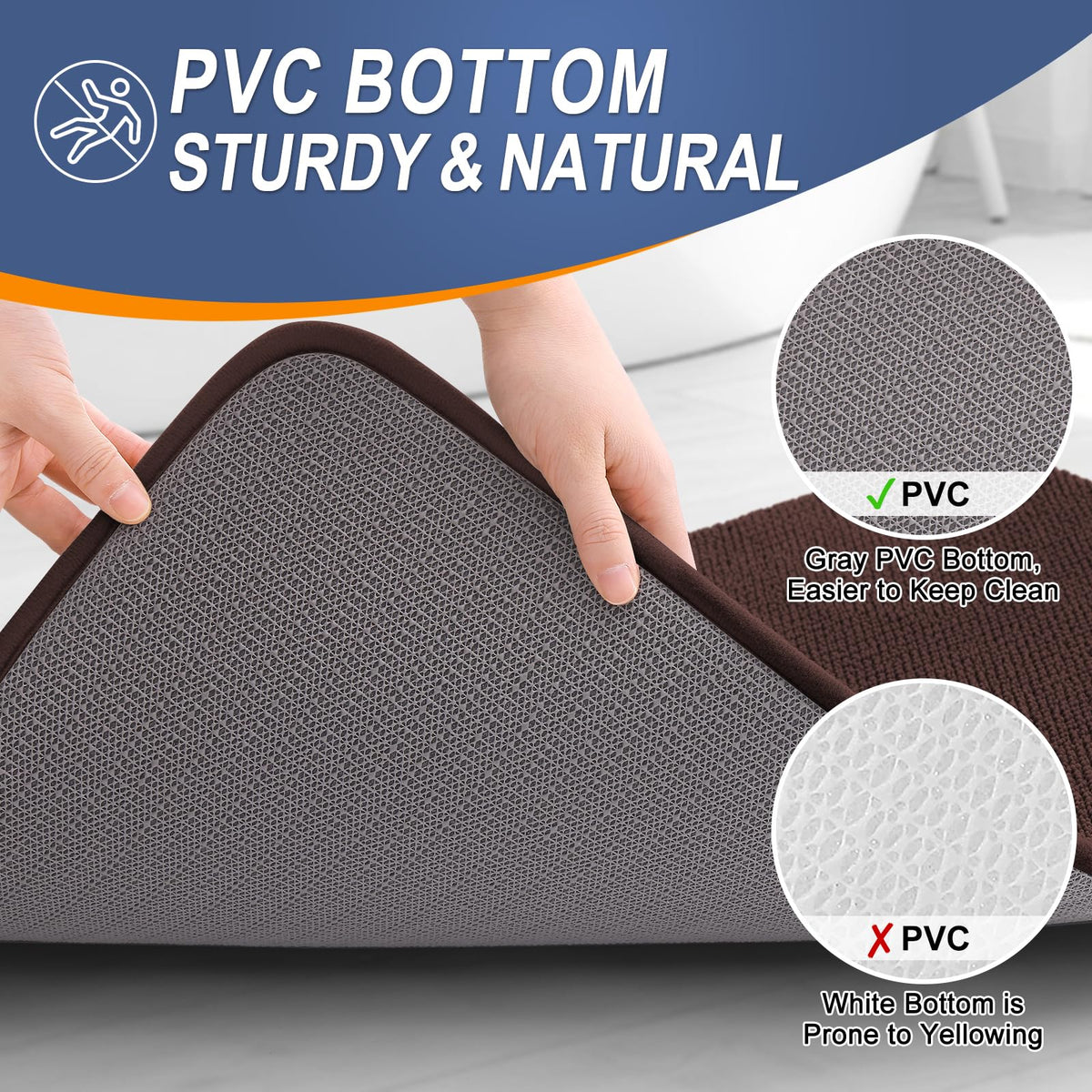 Thick Memory Foam Bathroom Rugs 36x24