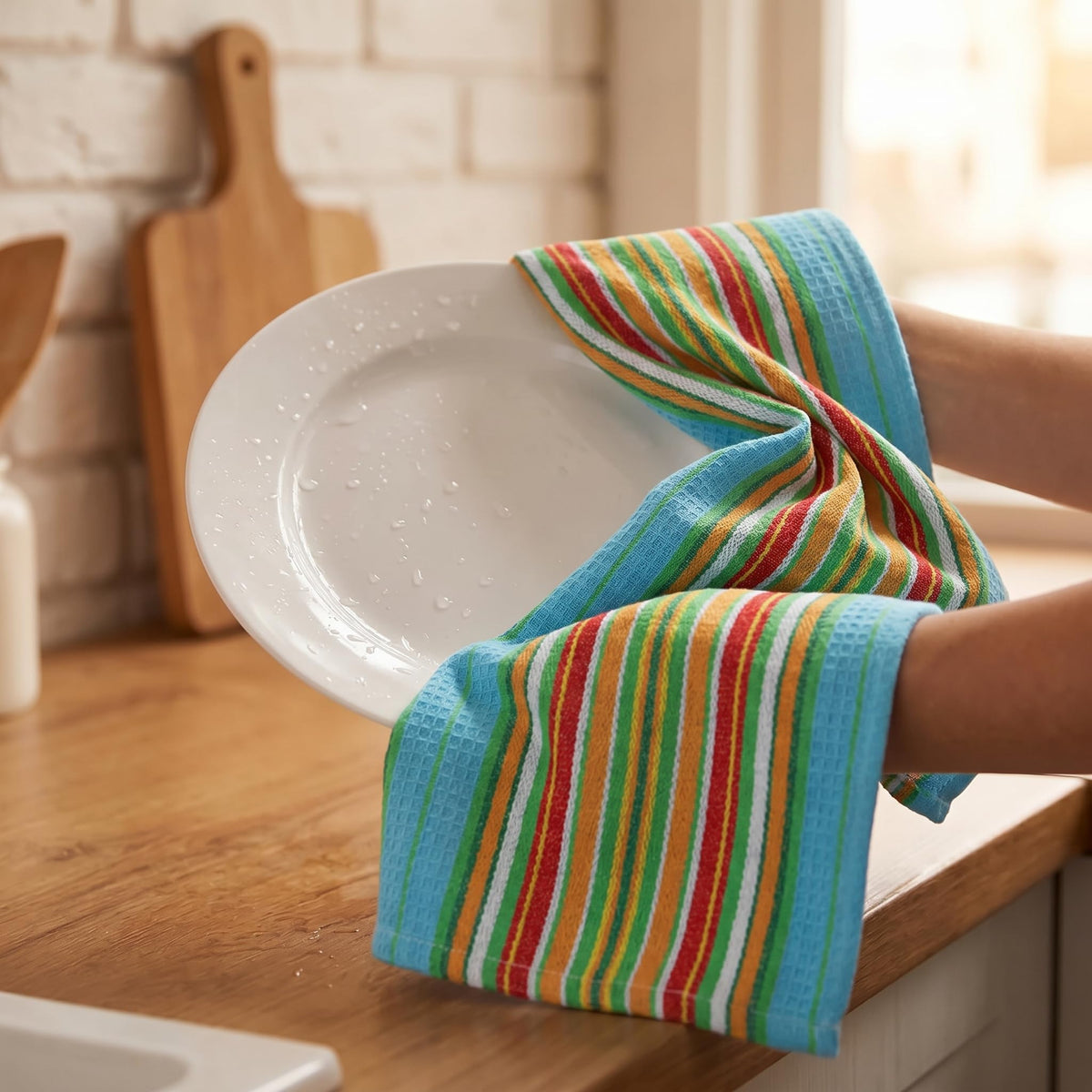 Kitchen Towels Cotton Dish Towels 20”x30” (6 Count)