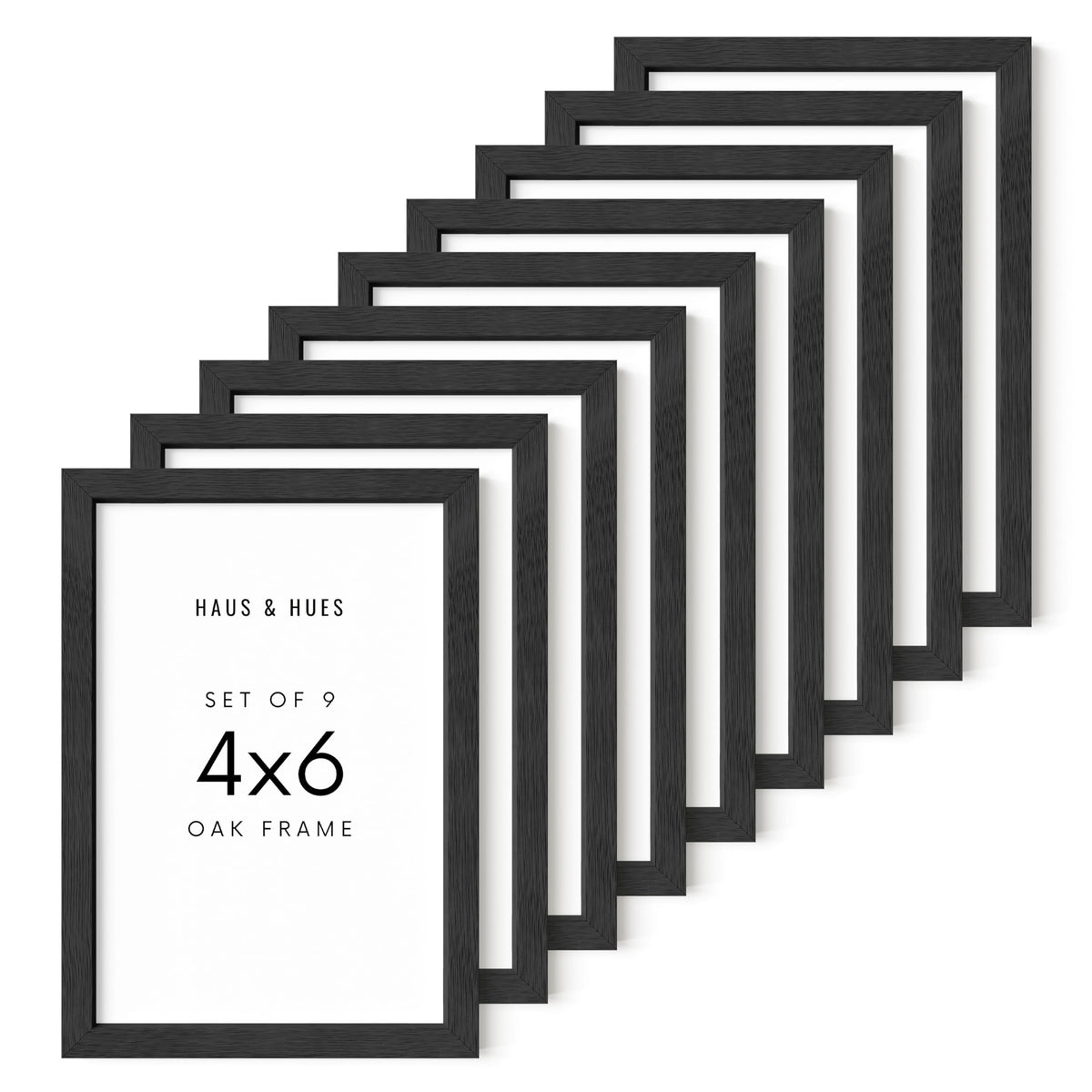 Standalone Black Oak Frame Set of 9 (9 Count)