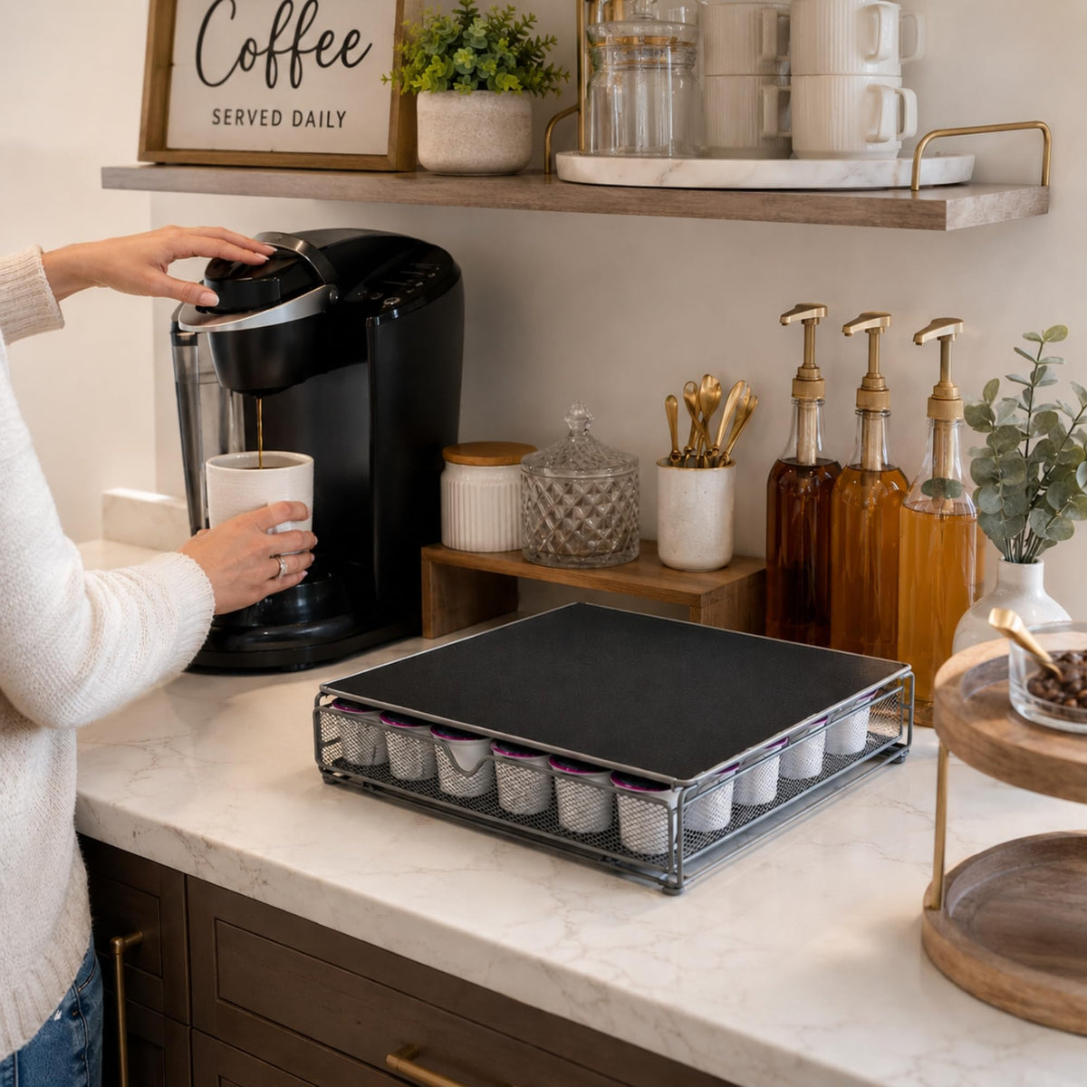 Coffee Pod Holder 12.99 x 12.2 x 2.95 Inches 36 K