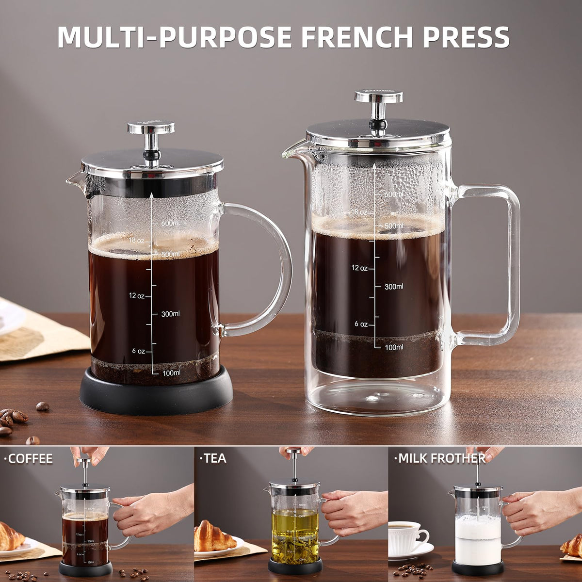 French Press Coffee Maker 600ML