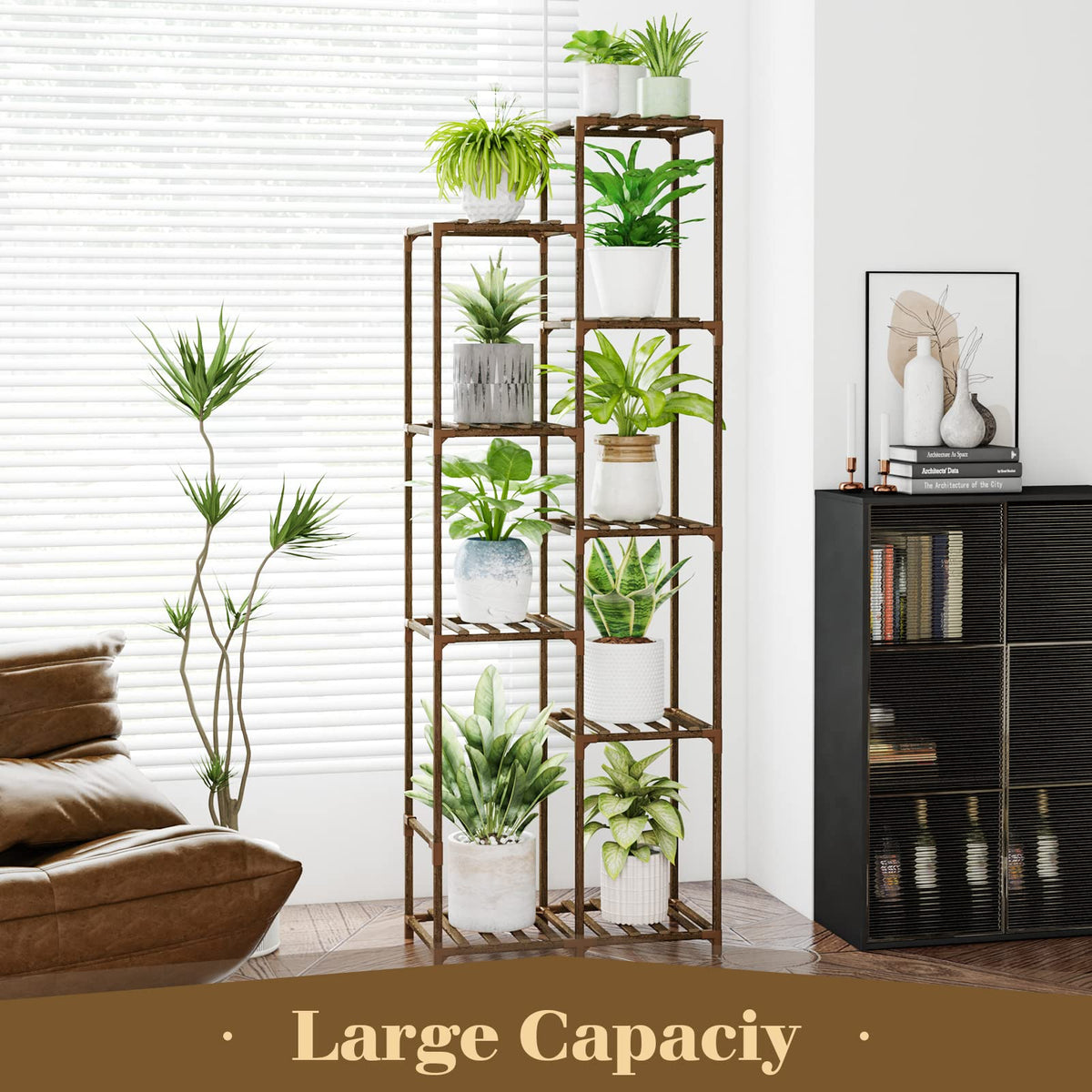 62 " Tall Plant Stand for Indoor Plants Outdoor Corner Plant Shelf