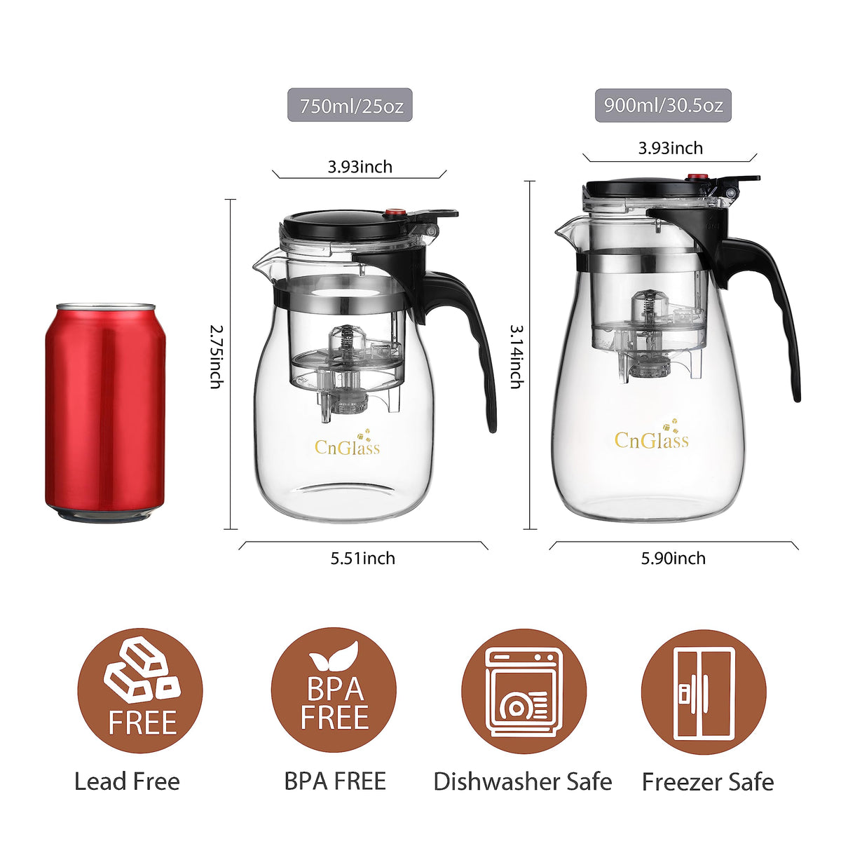 Glass Teapot with Removable Infuser