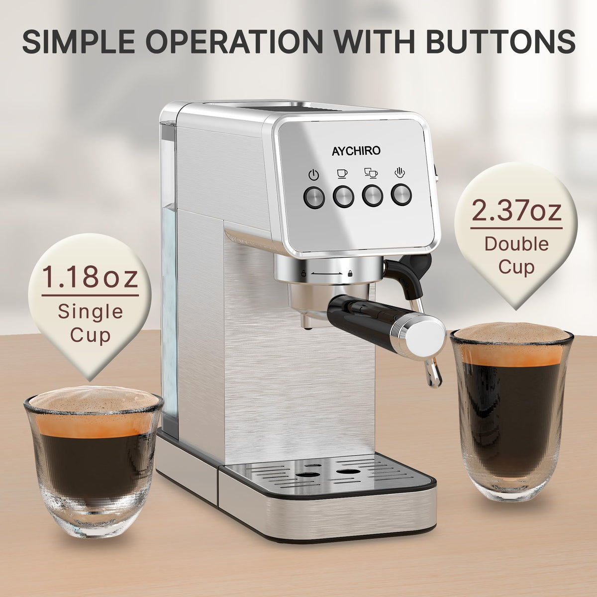 20 Bar Espresso Machine with Milk Frother