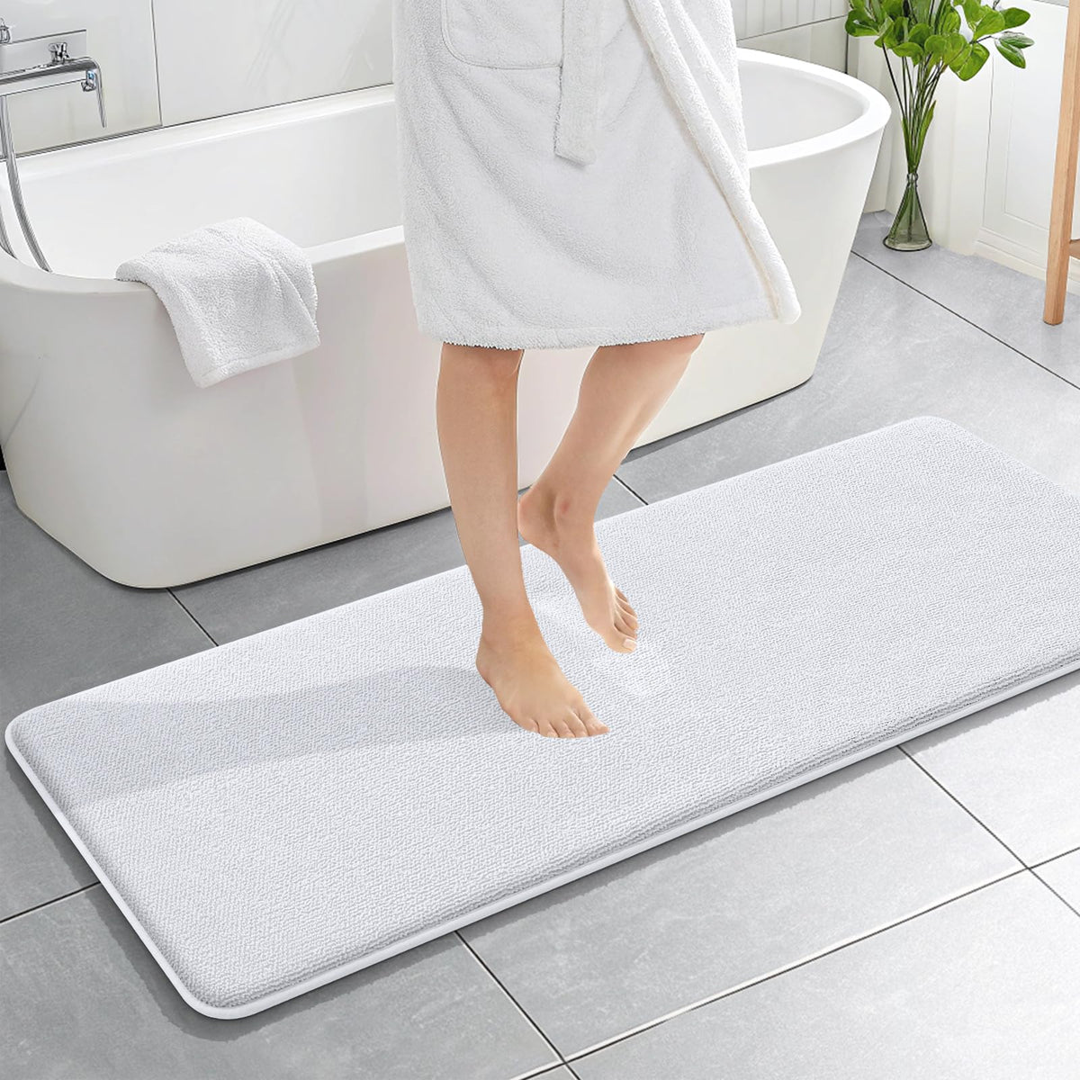 Memory Foam Bathroom Runner Rugs 59x20