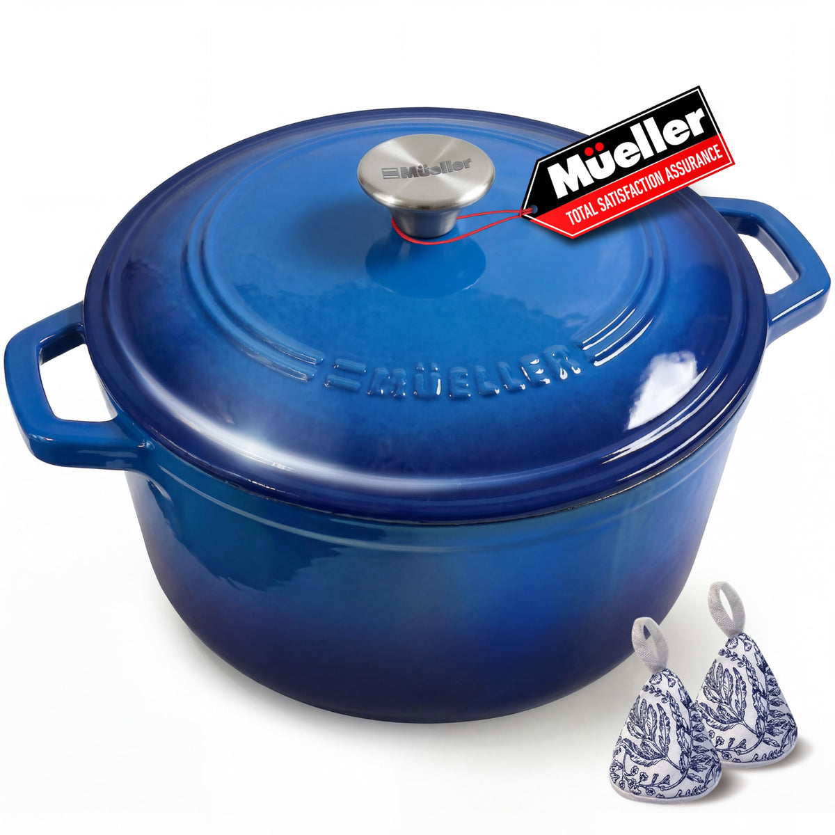 Mueller 6qt Enameled Cast Iron Dutch Oven