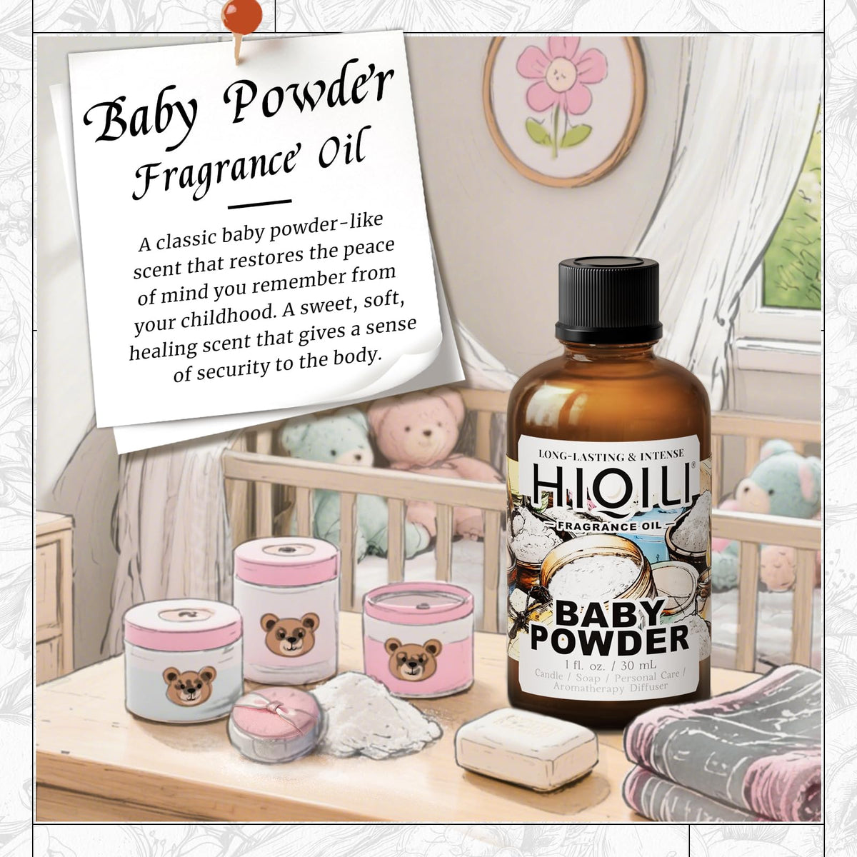 Baby Powder Fragrance Oil for Perfume & Laundry Detergent