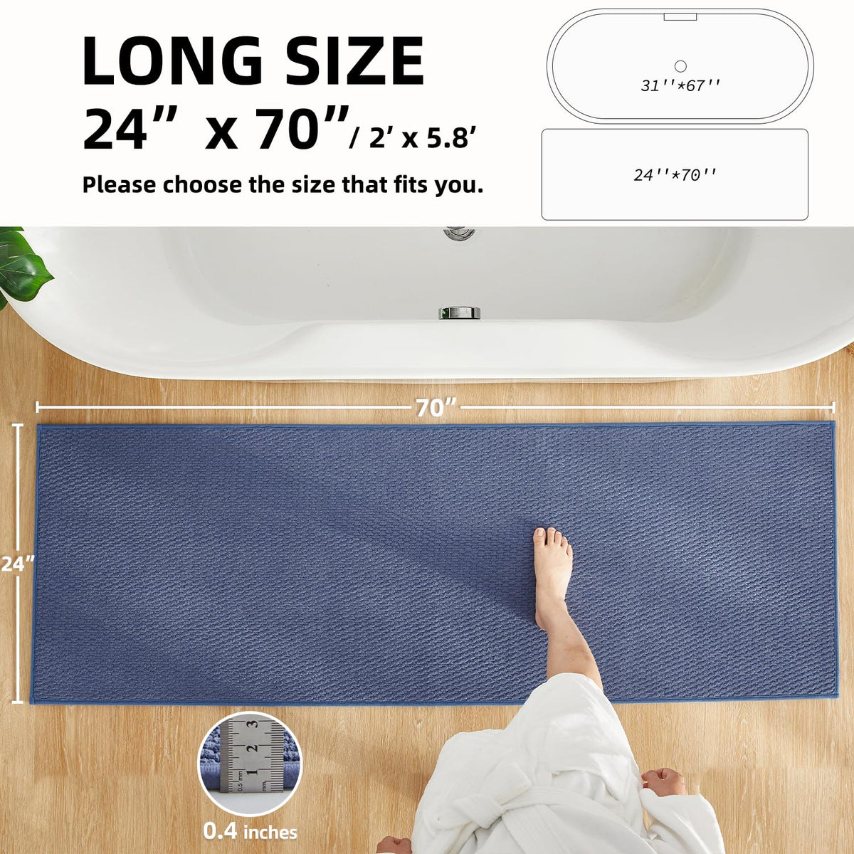 Bathroom Runner Rugs (11.67 Sq Ft)