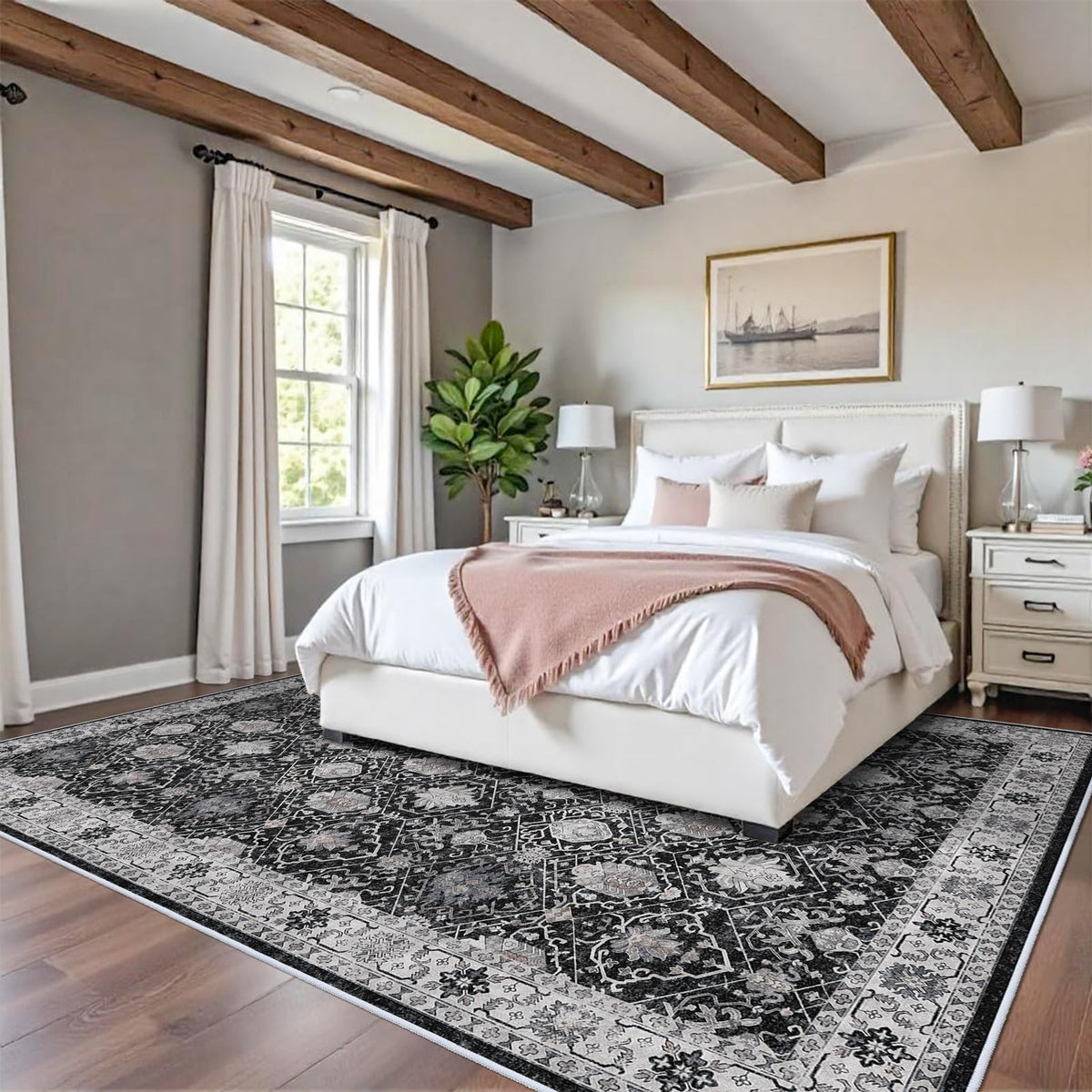 Washable 8x10 Living Room Rug (80 Sq Ft)