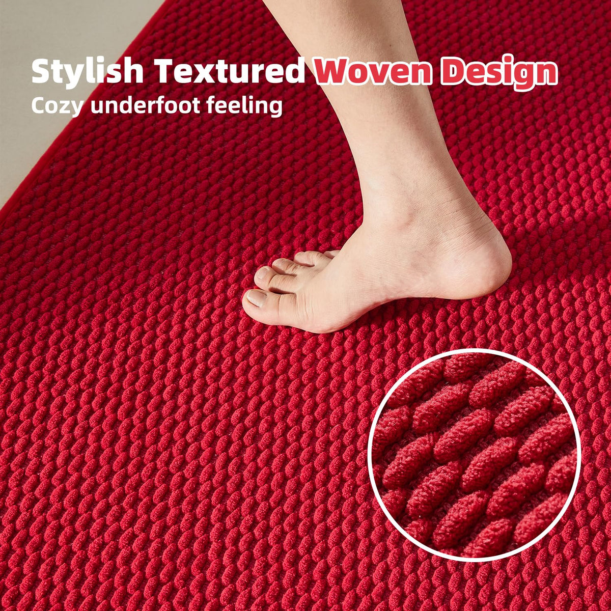 Christmas Bathroom Rugs Non Slip Washable (2.6667 Sq Ft)