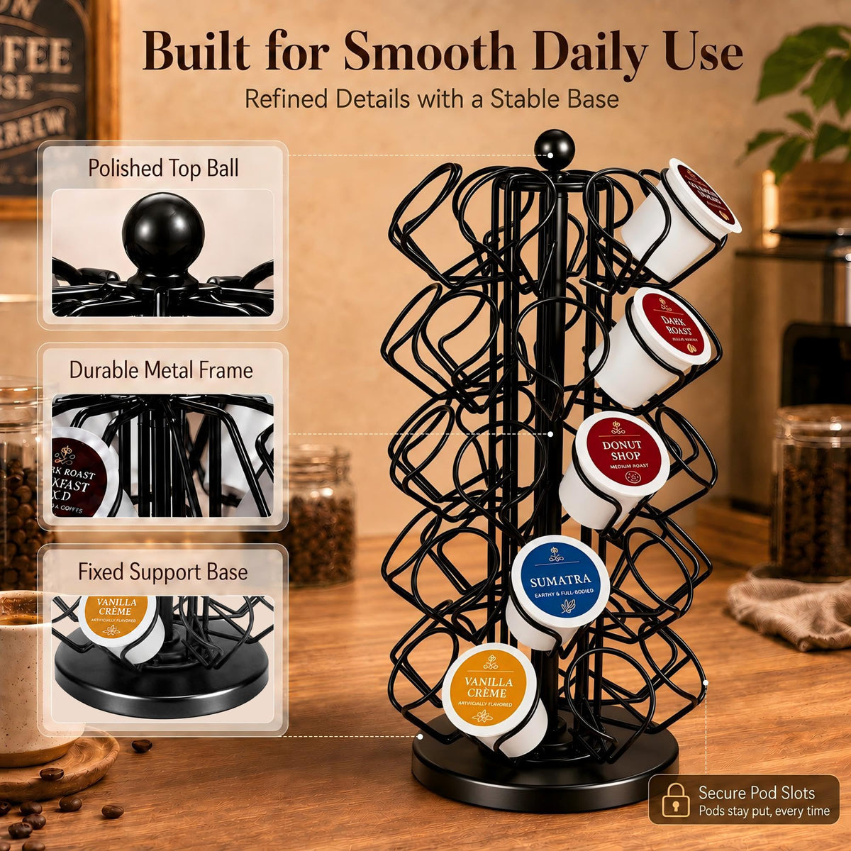 K Cup Holder Coffee Pod Holder Storage Organizer Stand