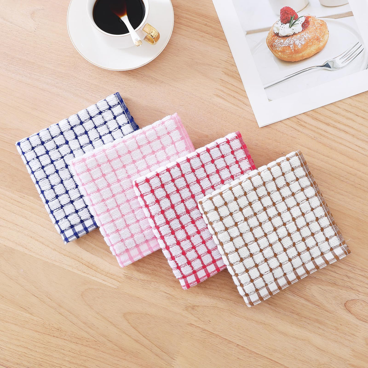 Cotton 8 Pack Terry Kitchen Dish Cloths (8 Count)