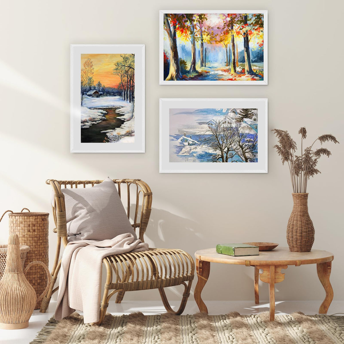 8x10 Solid Oak Wood Picture Frames (3 Count)