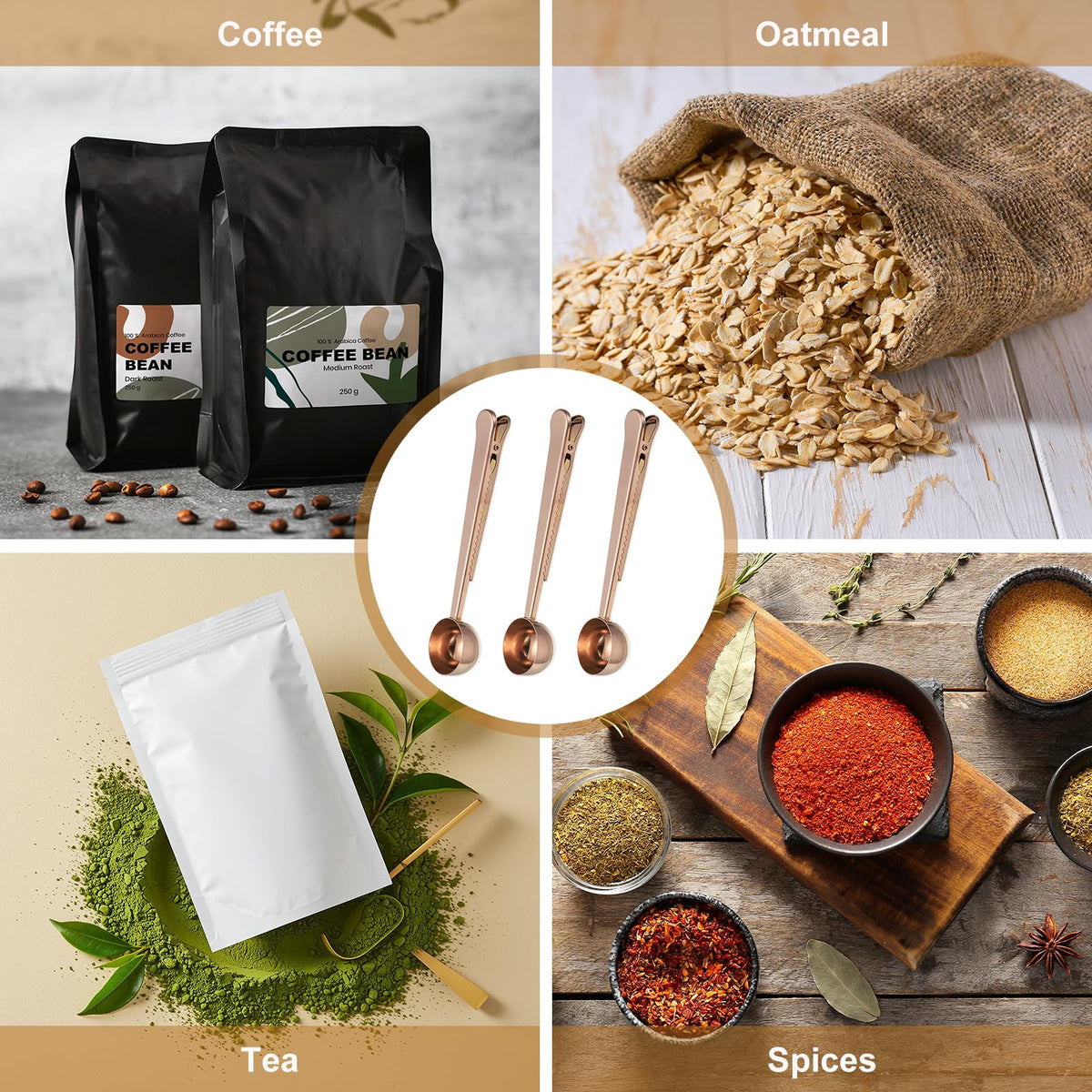 1 PCS Coffee Scoop with Clip