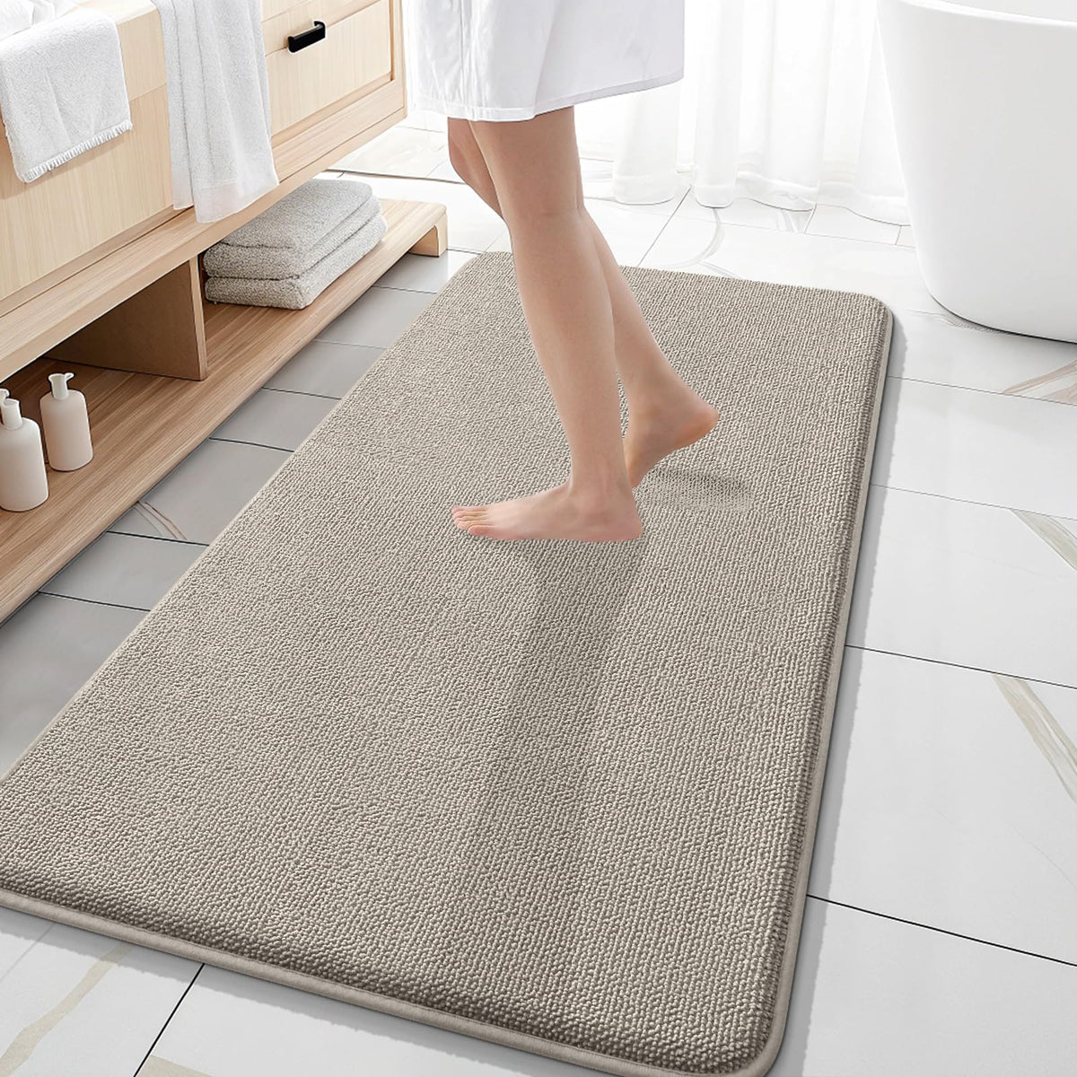 Memory Foam Bathroom Runner Rugs 47x20