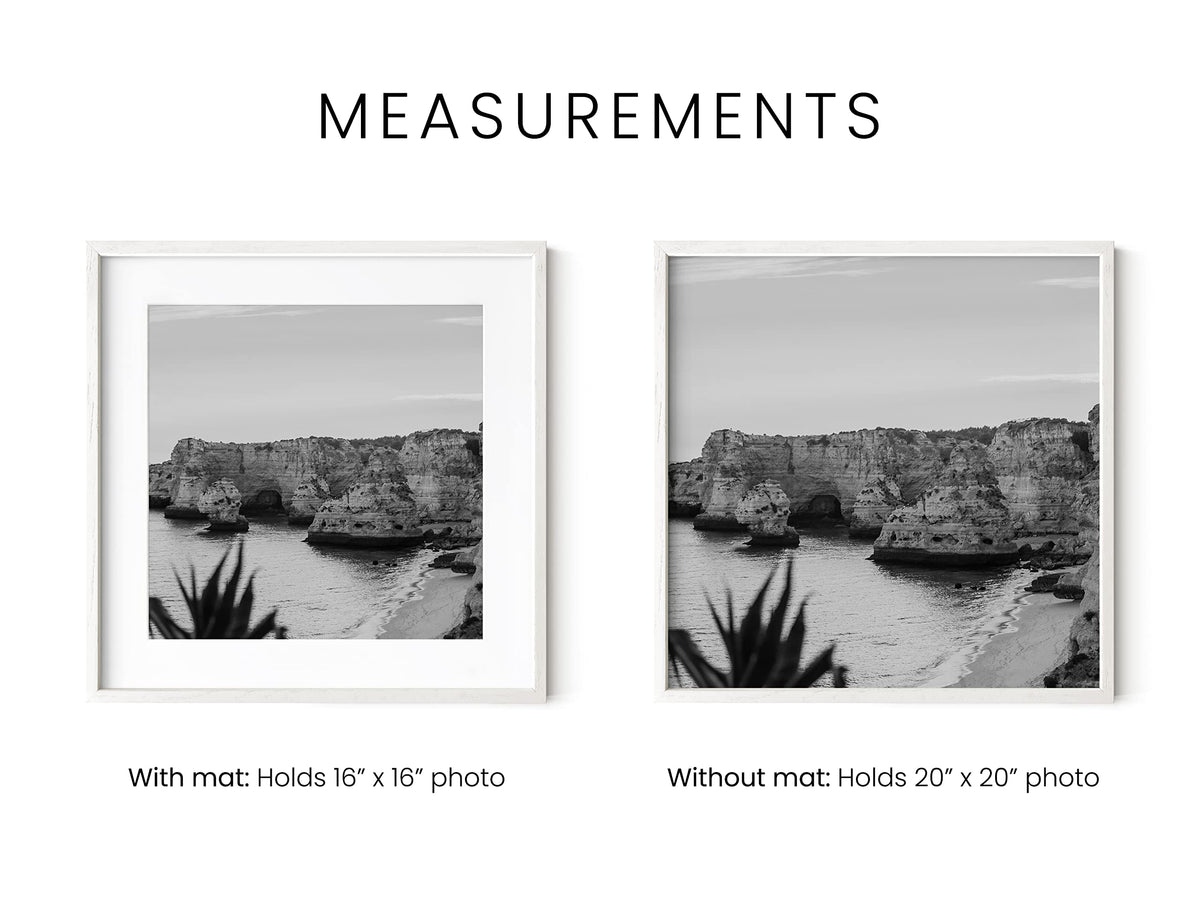 Solid Oak Wood 20”x20” Picture Frames Matted to 16”x16” Set of 3 (3 Count)