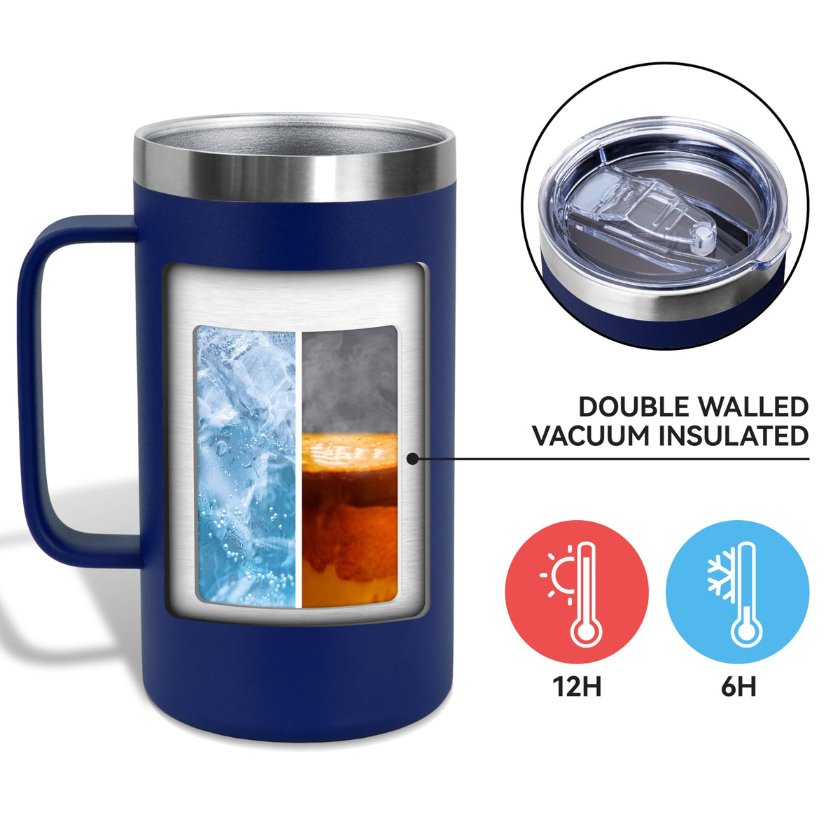 24oz Mug with Handle and Lid