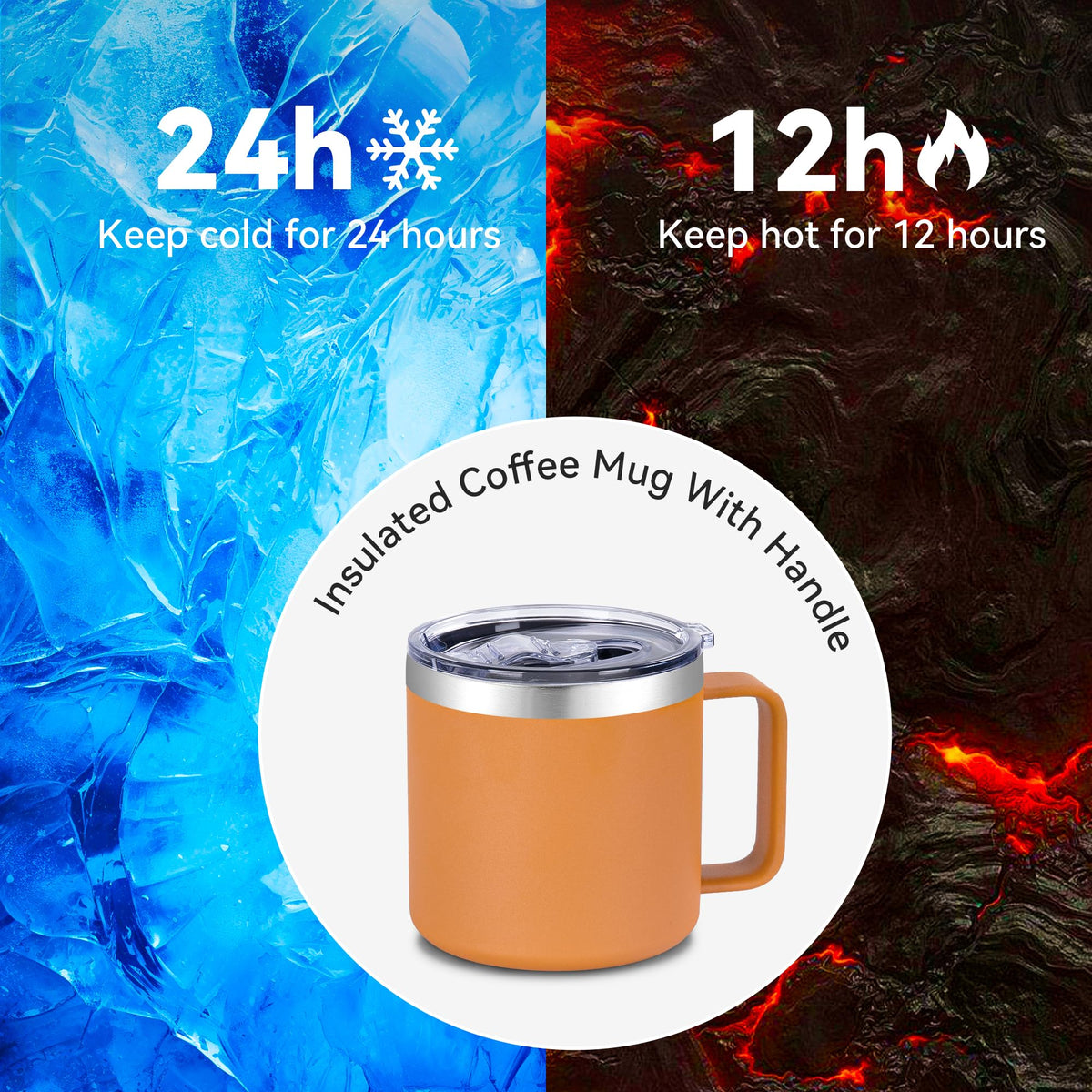 14 oz Insulated Coffee Mug with Handle