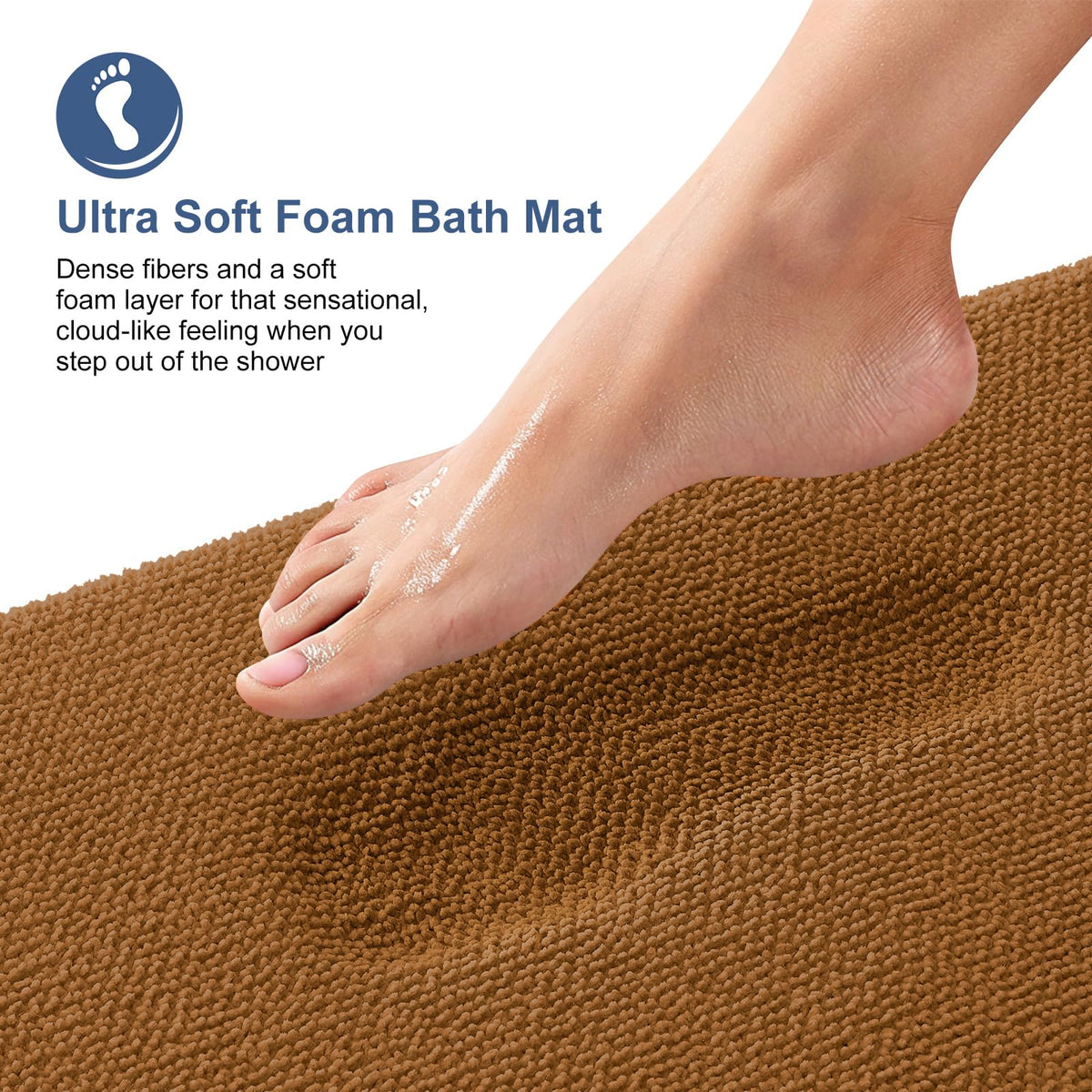 Memory Foam Small Bathroom Rugs 24x16