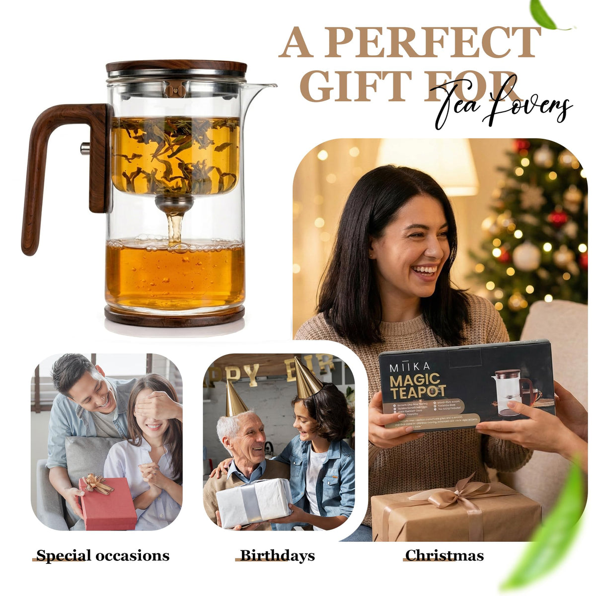 Magic Glass Tea Pot with Infuser for Loose Tea