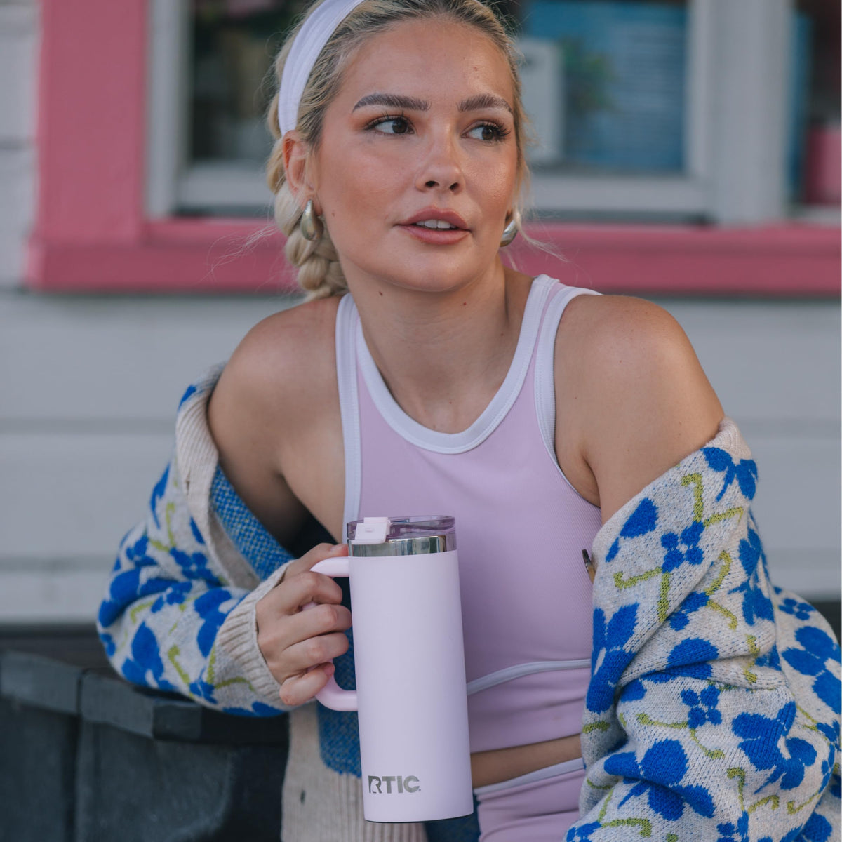 16oz Road Trip Travel Mug with Lid and Handle