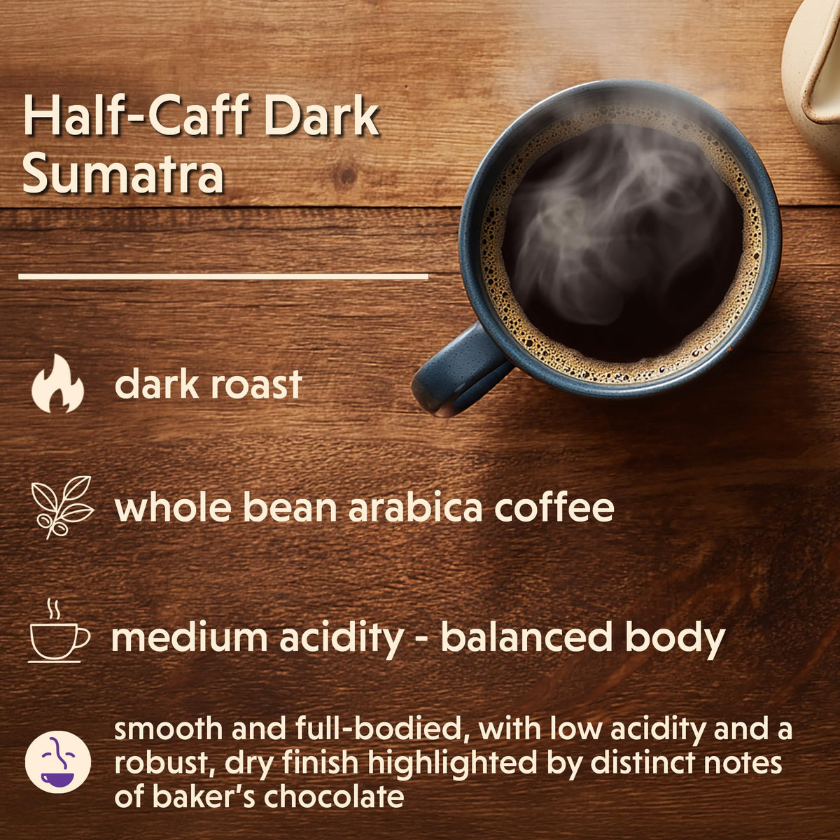 Half Caff Dark Sumatra (16 Ounce)