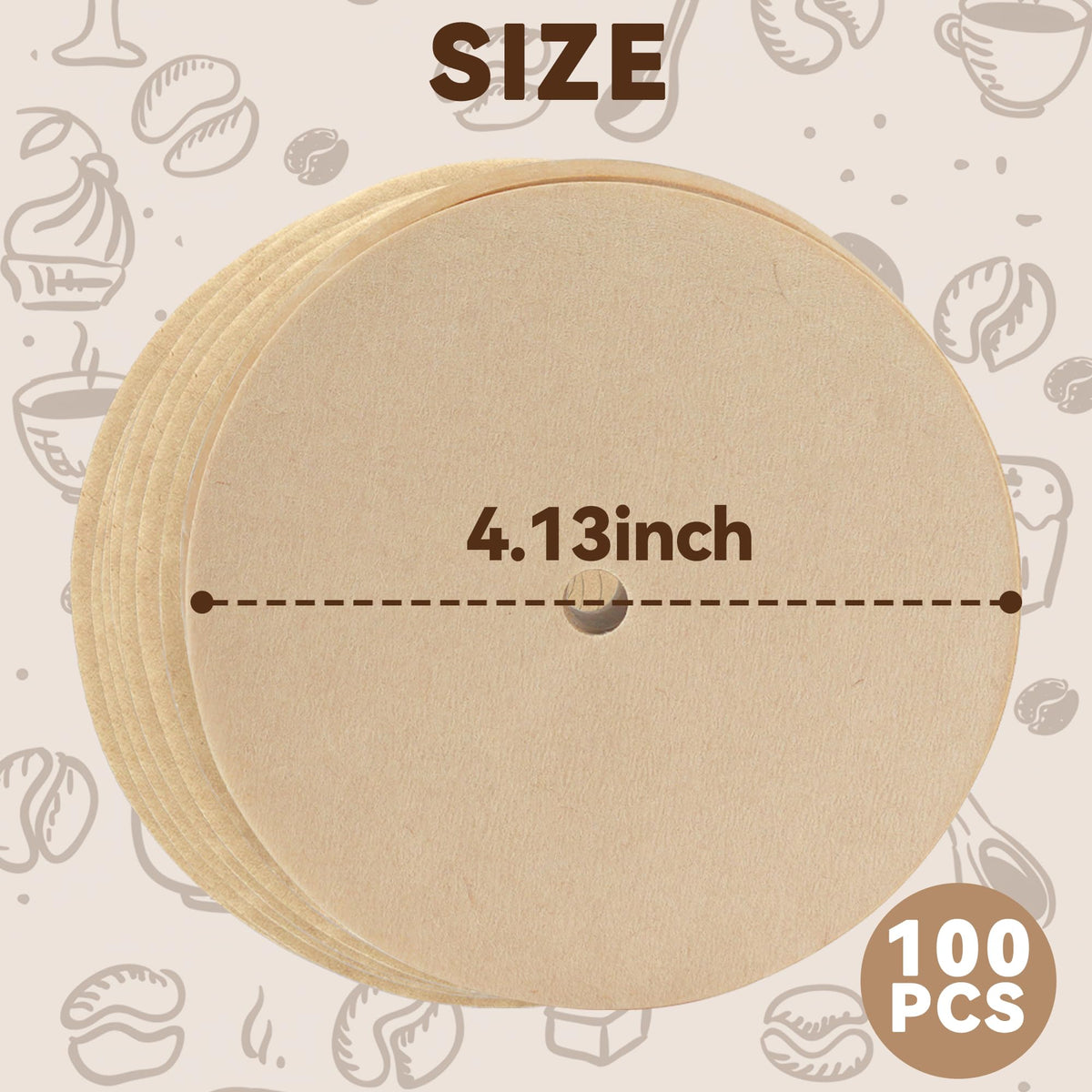 100 Pcs Paper Filters for Ziruma French Press 34 Oz (100 Count)