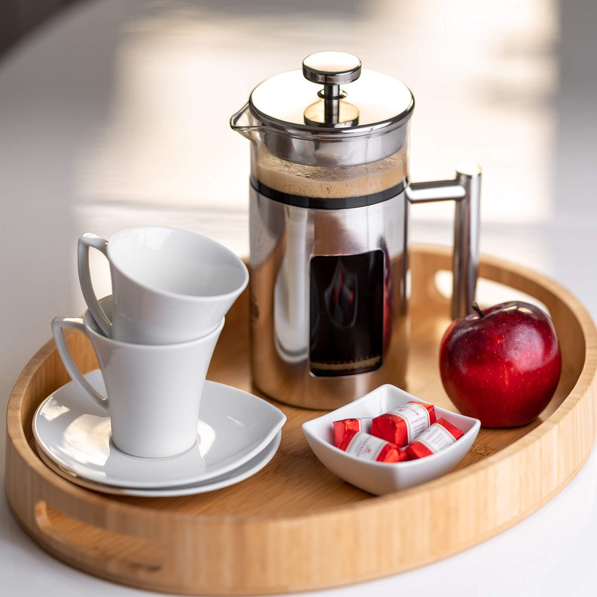 34 Ounce French Press Coffee Maker with Stainless Steel 18