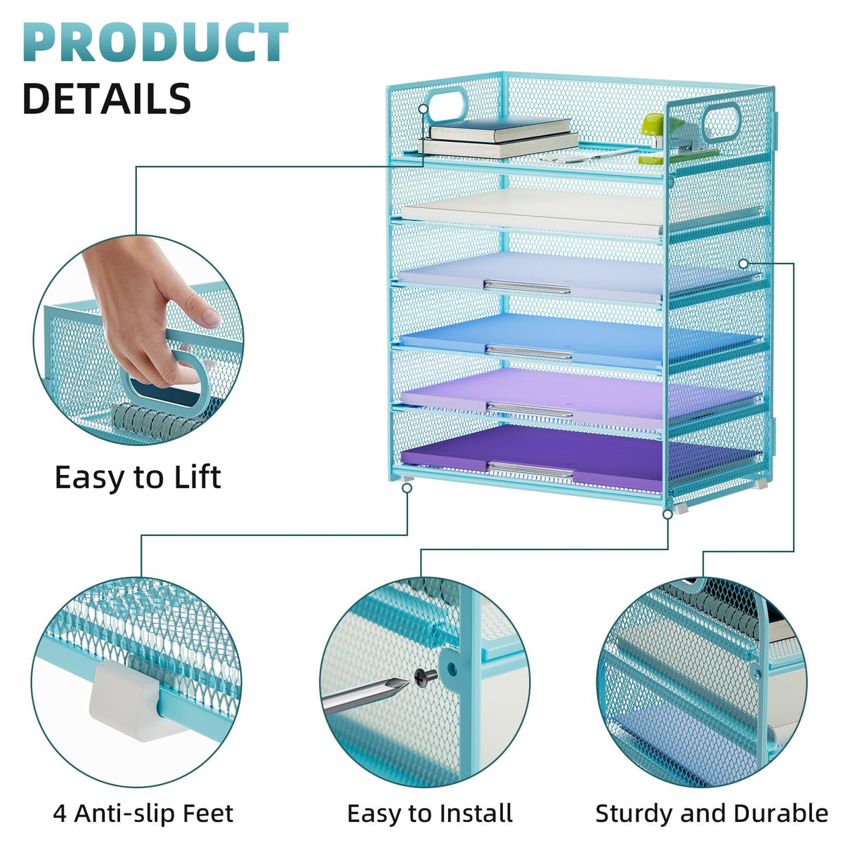 2 Pack Desk Organizer with Handle