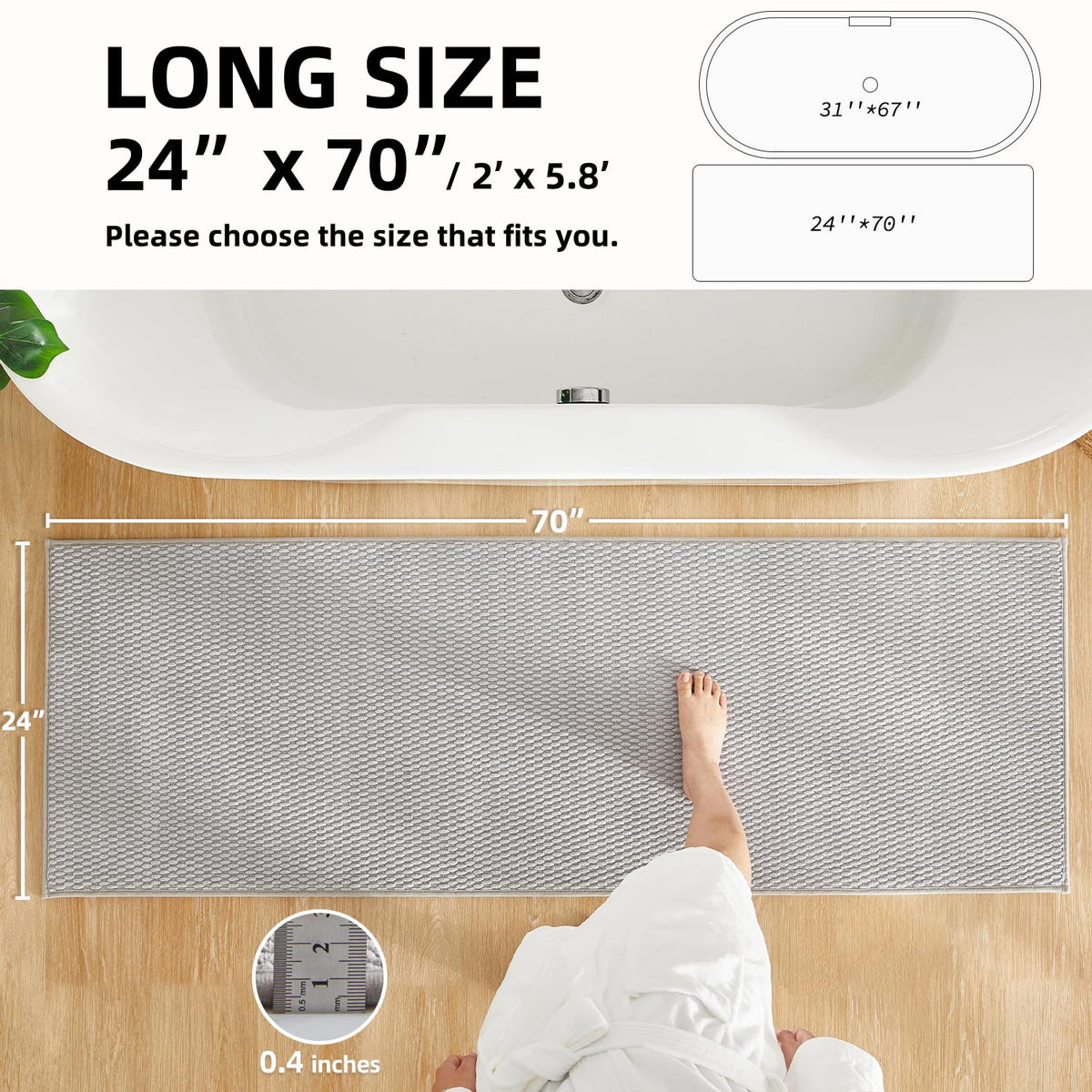 Bathroom Runner Rugs (11.67 Sq Ft)