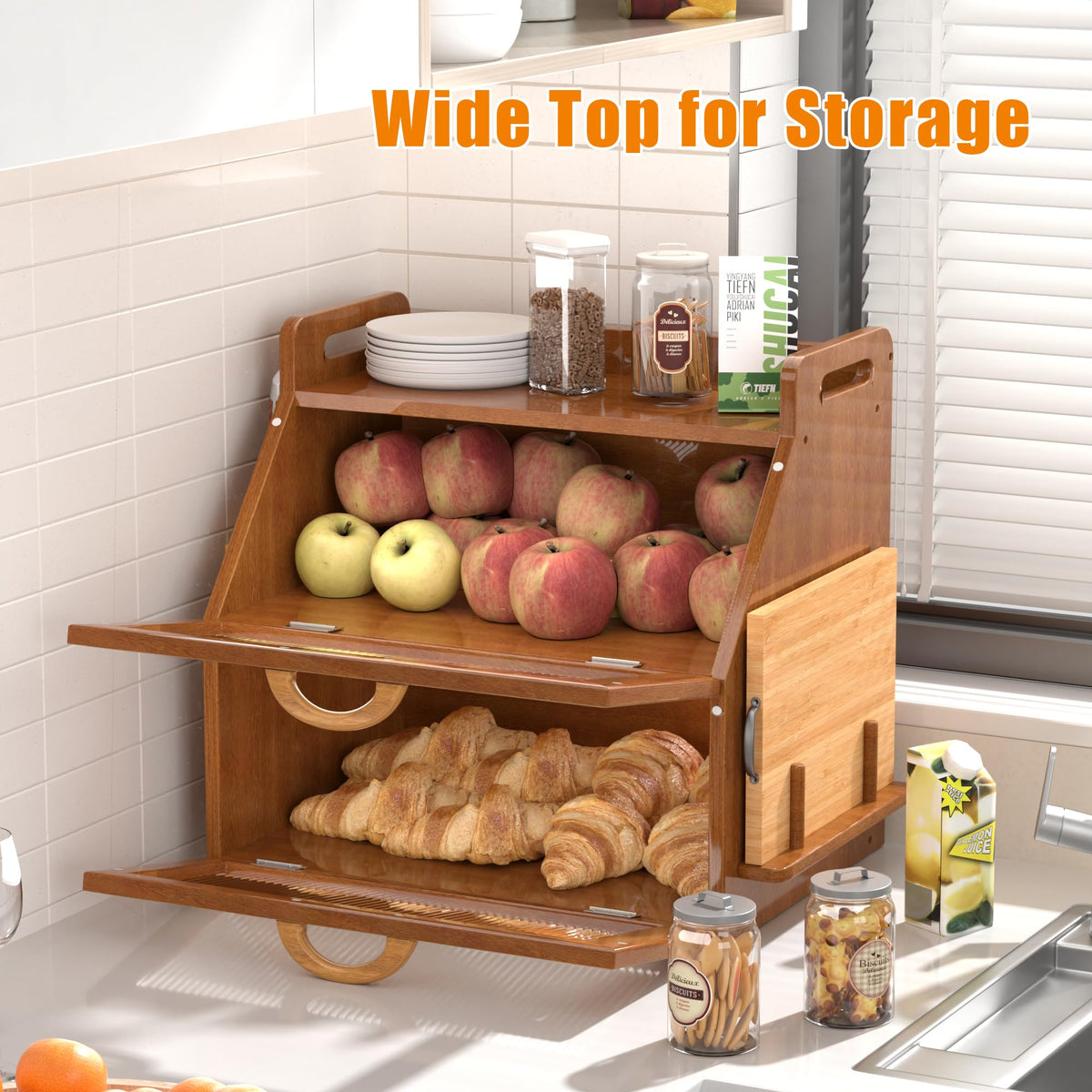 Bread Box for Kitchen Countertop