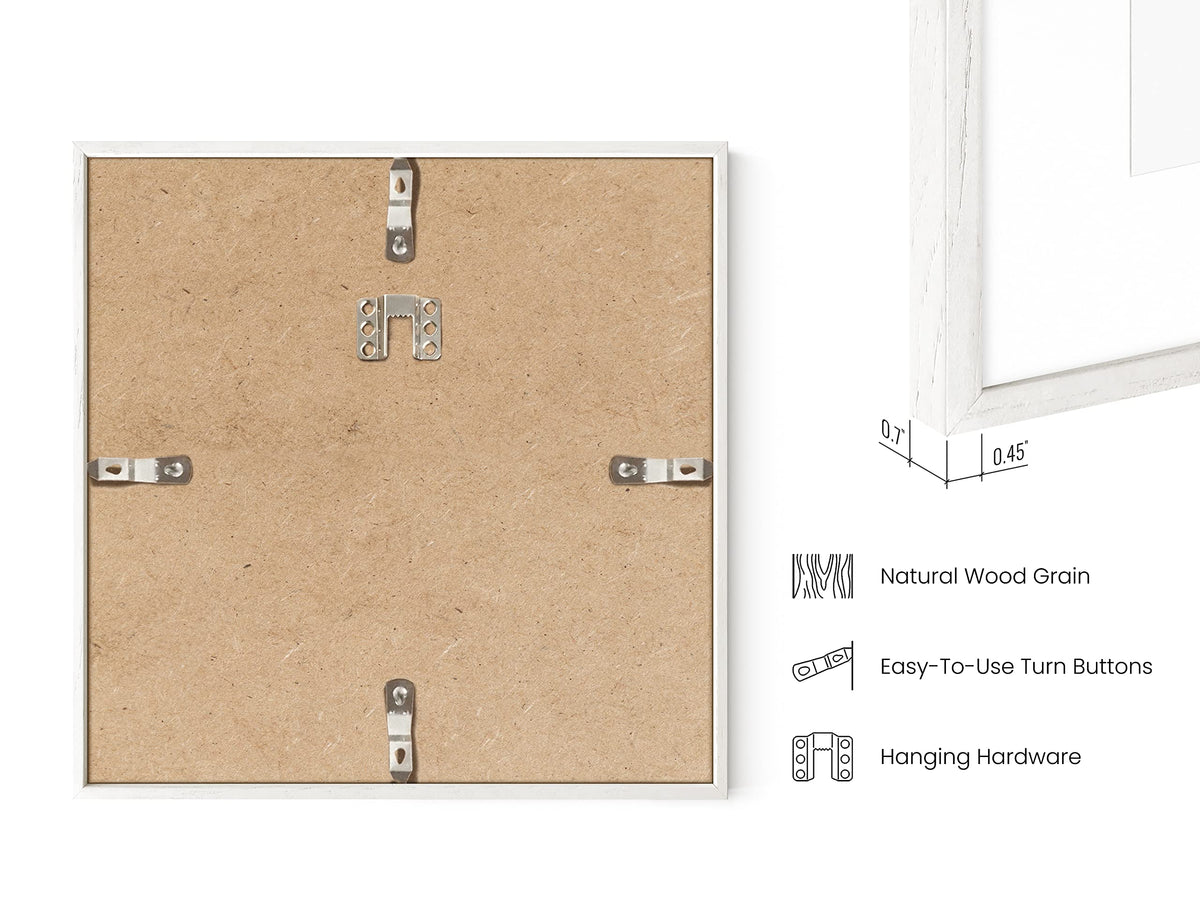White Square Frames Set of 3 (3 Picture Frames)