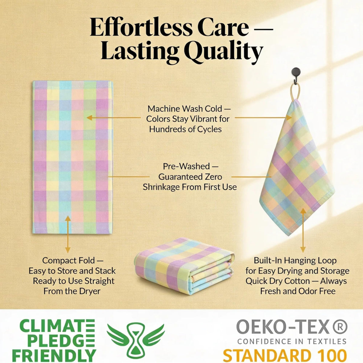 Kitchen Towels Cotton Dish Towels 20”x30” (6 Count)