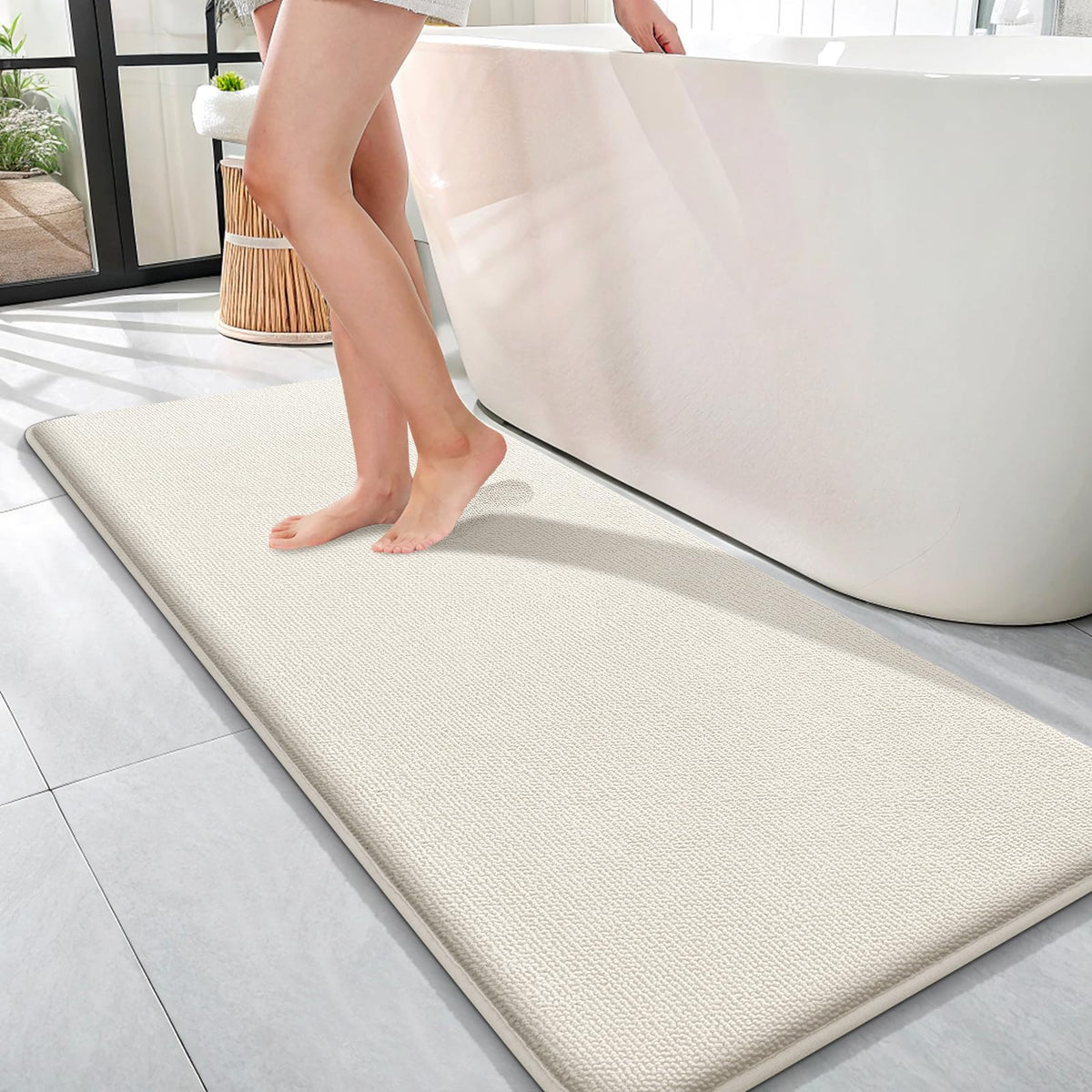 Memory Foam Bathroom Runner Rugs 47x17
