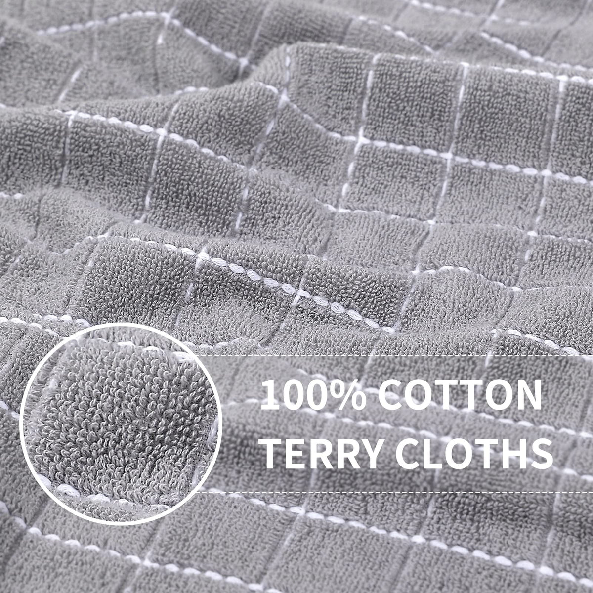 100% Cotton Terry Kitchen Towels (12 Count)