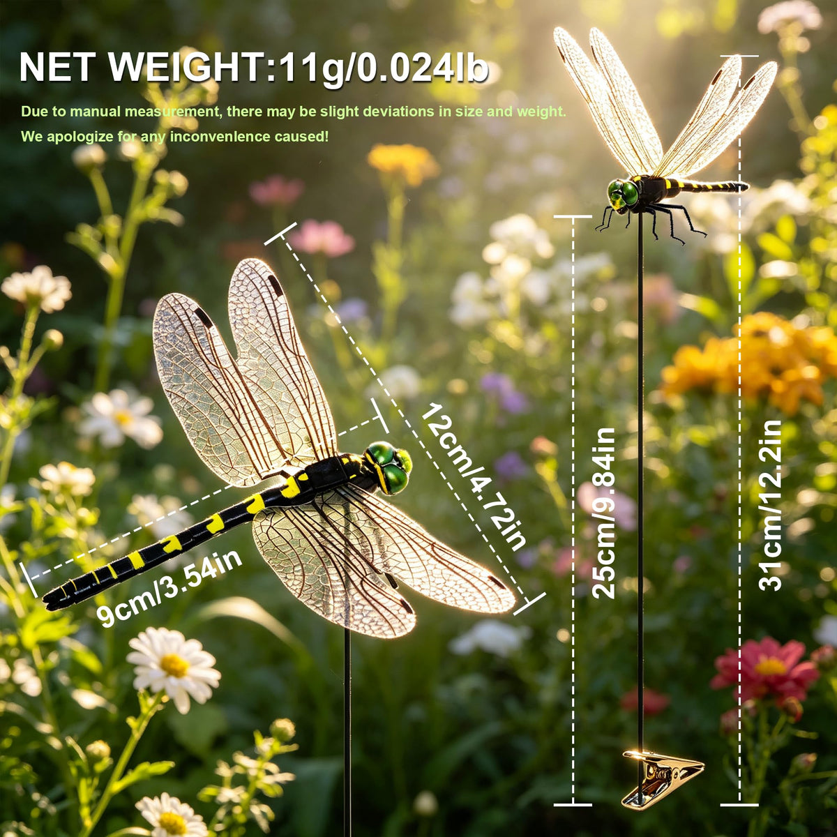 24 Pack 3D Dragonfly Clips