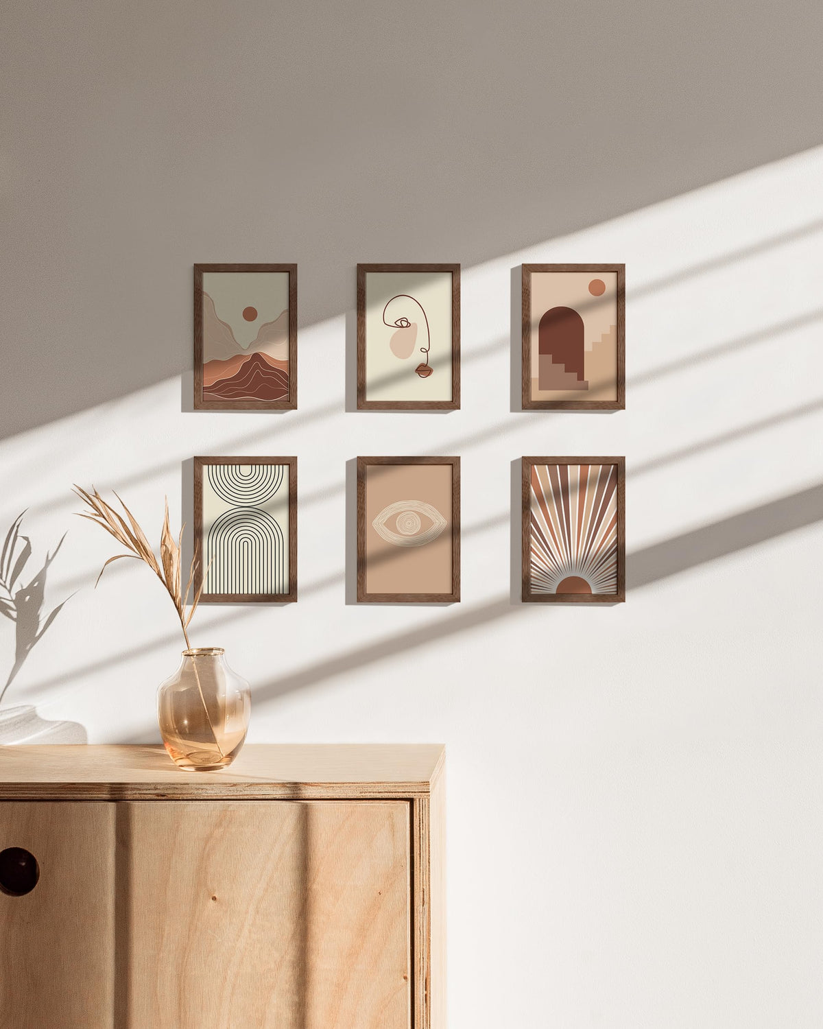 4x6 Walnut Oak Wood Photo Frame Set of 25