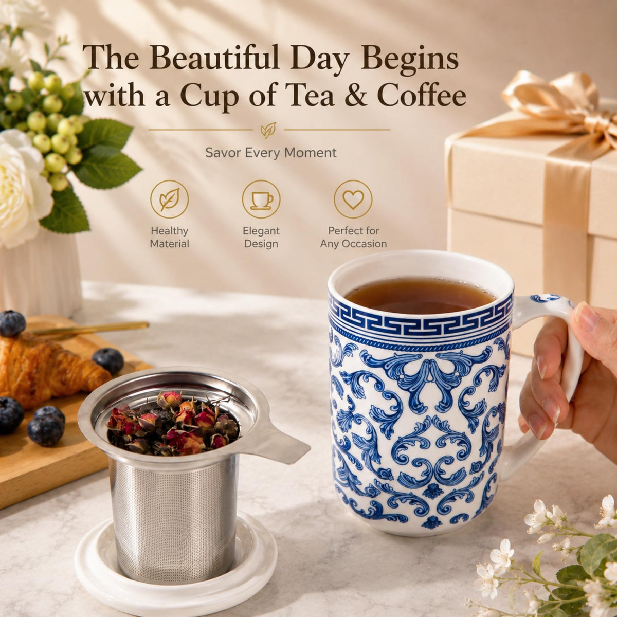 Tea Cup With Infuser and Lid