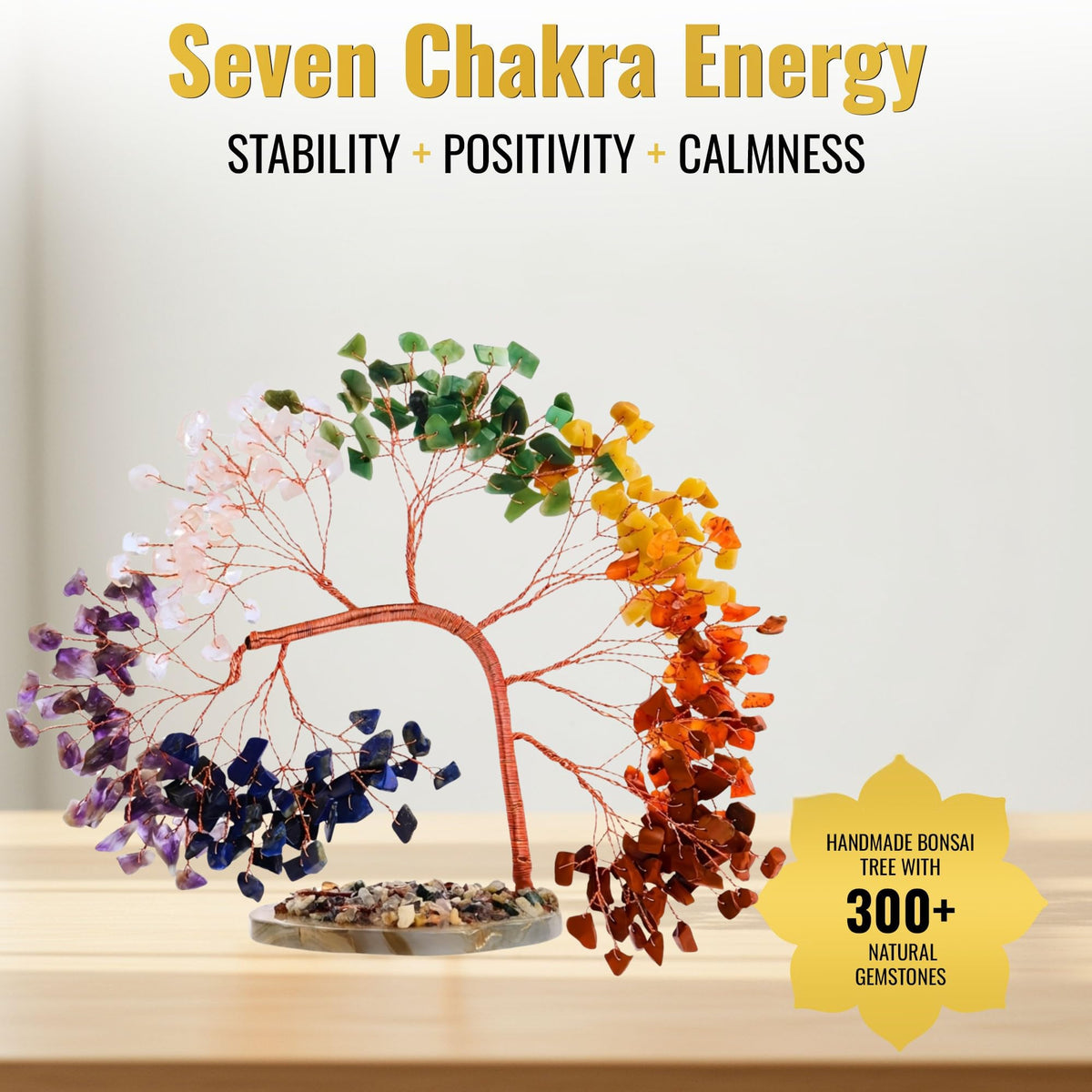 7 Chakra Crystal Tree of Life for Positive Energy