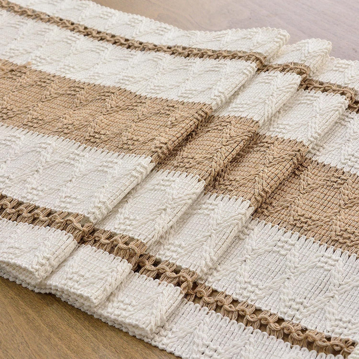 Boho Table Runner with Tassels 12x90 Inch for Fall Home Decor (7.5 Sq Ft)