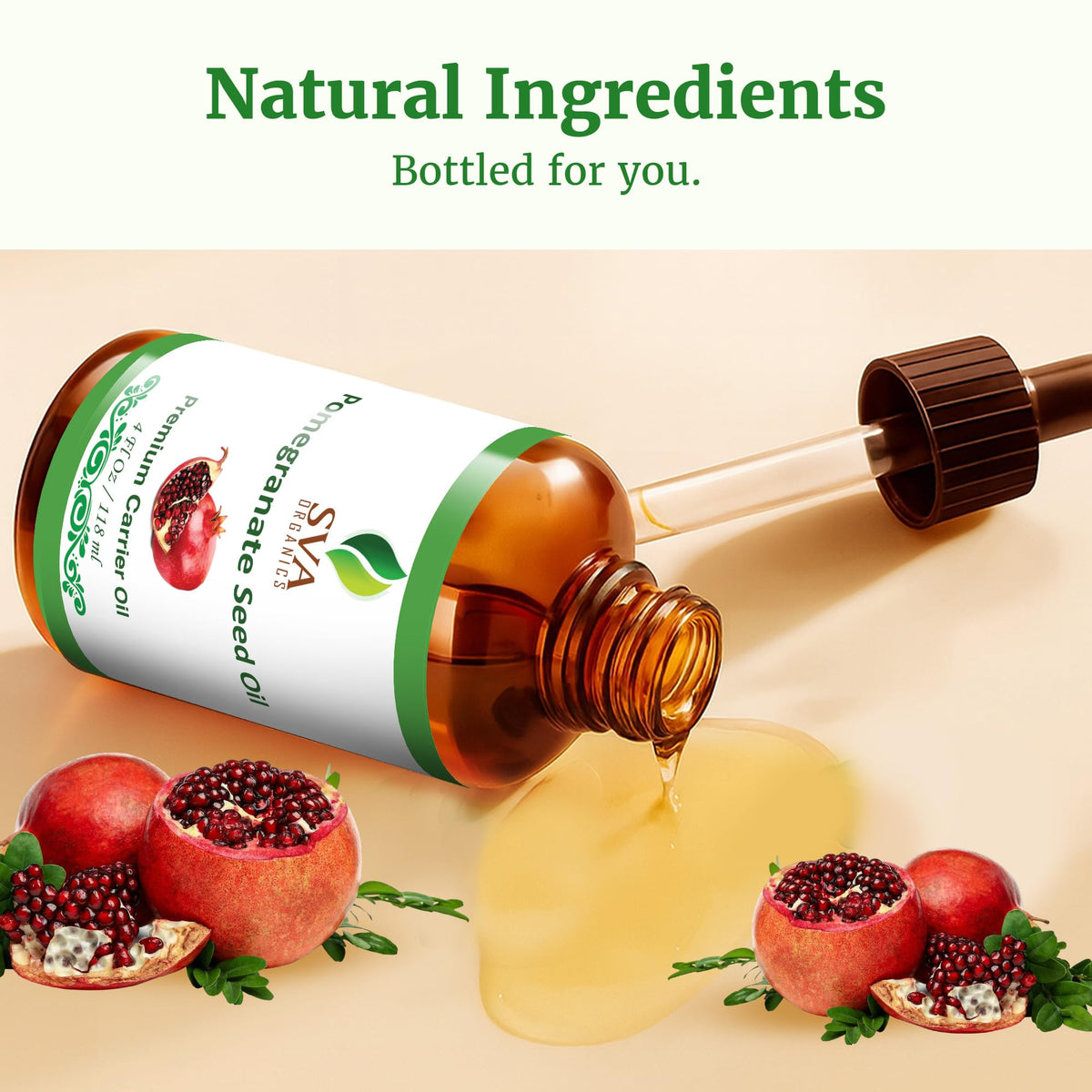 SVA Organic Pomegranate Seed Carrier Oil with Dropper (4 Fl Oz)