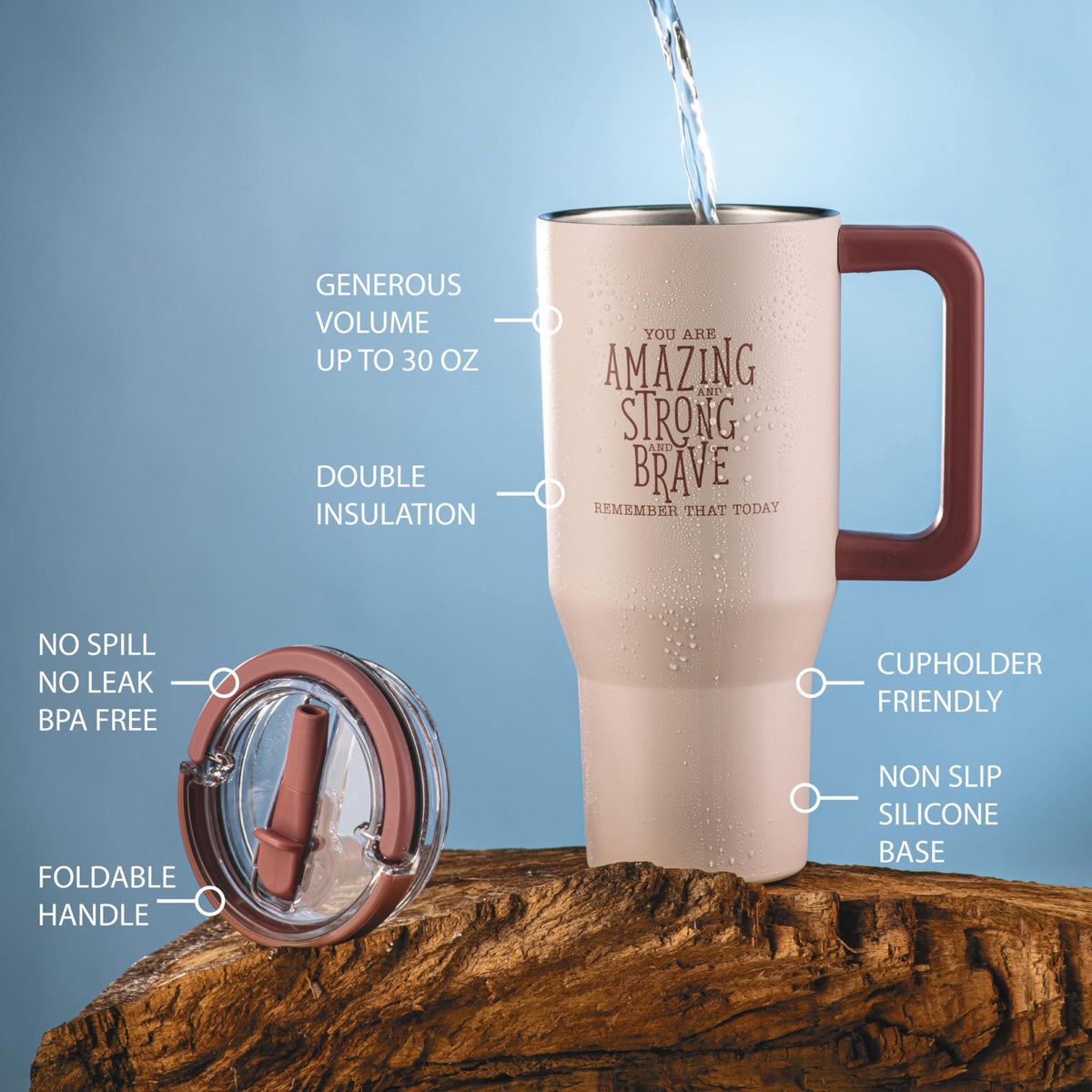 30 oz Insulated Stainless Steel Tumbler with Lid