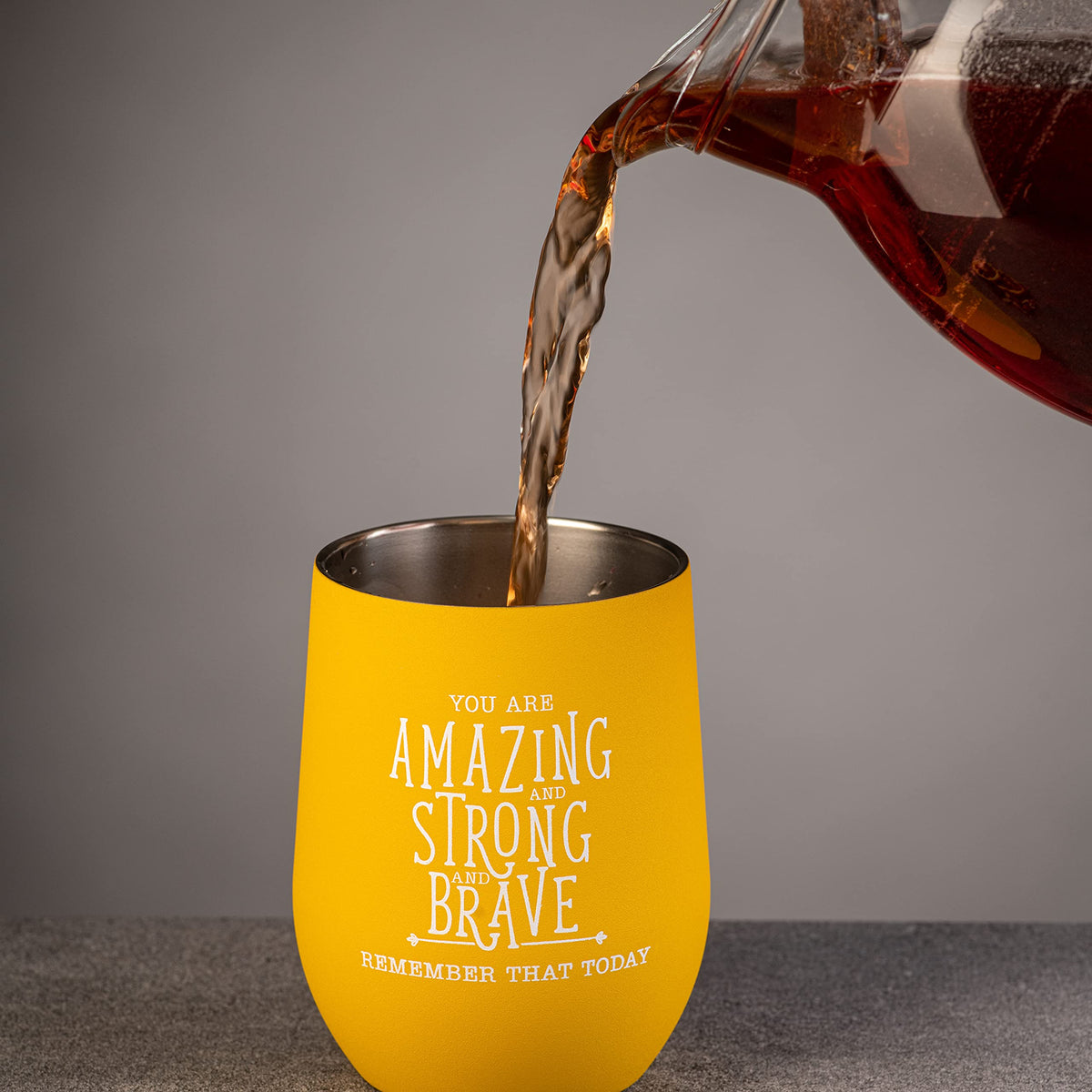Insulated Wine Tumbler Cup with Lid 12 oz