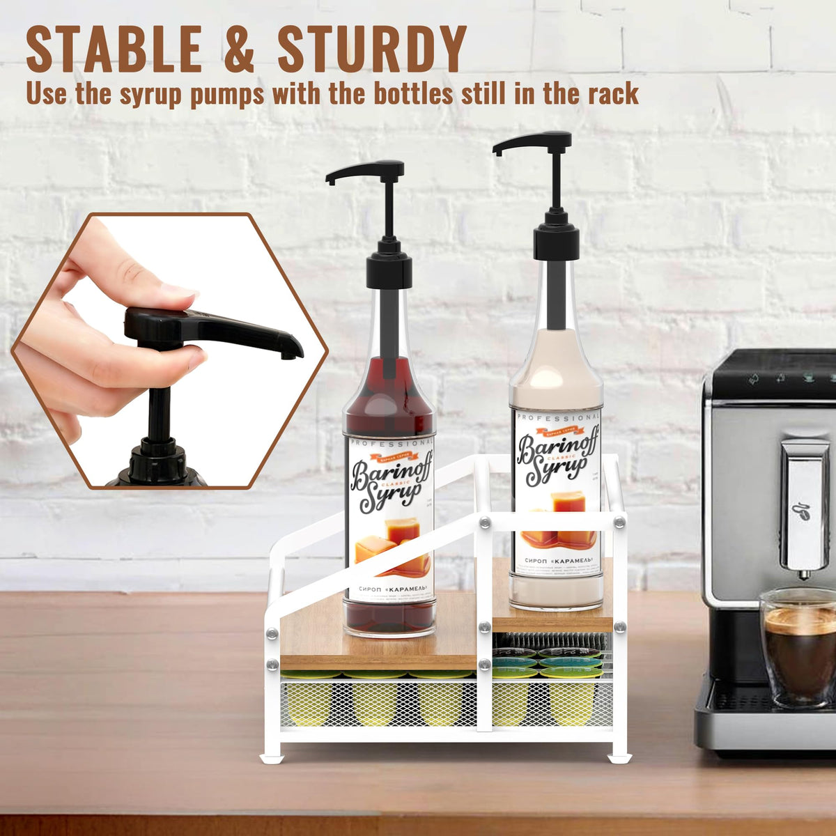 Coffee Syrup Organizer Rack