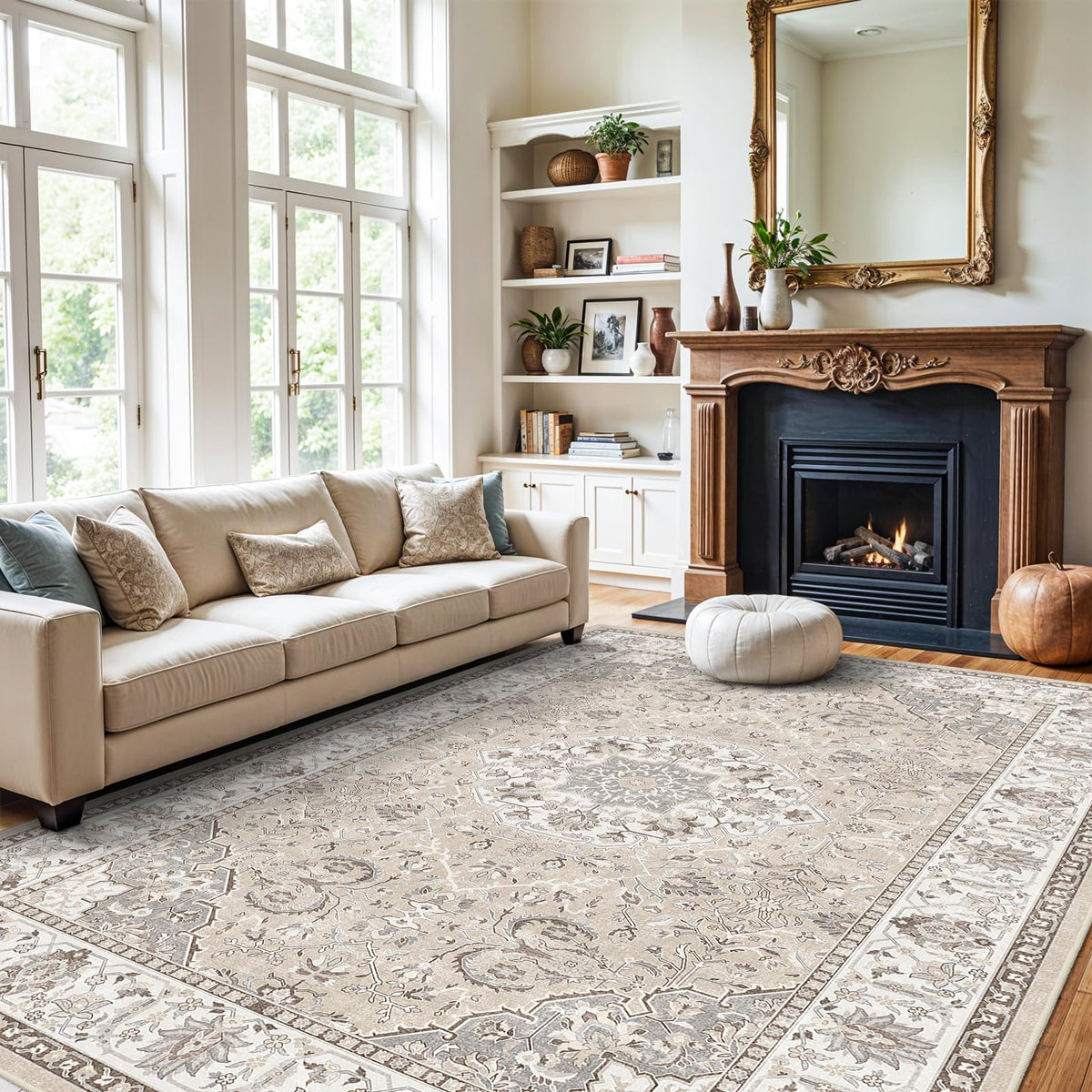 10x14 Washable Vintage Area Rug (140 Sq Ft)