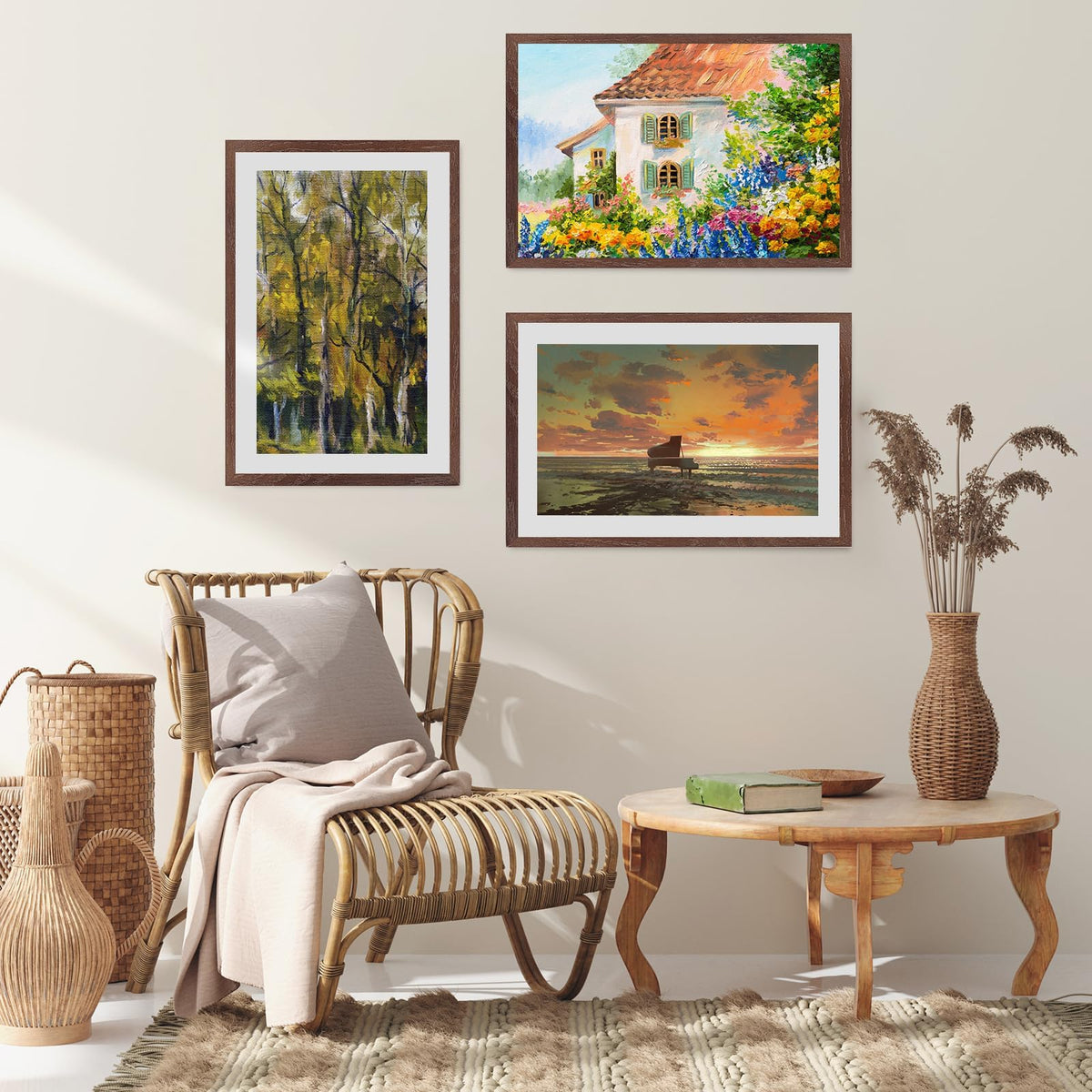 11x17 Solid Oak Wood Picture Frames (3 Count)