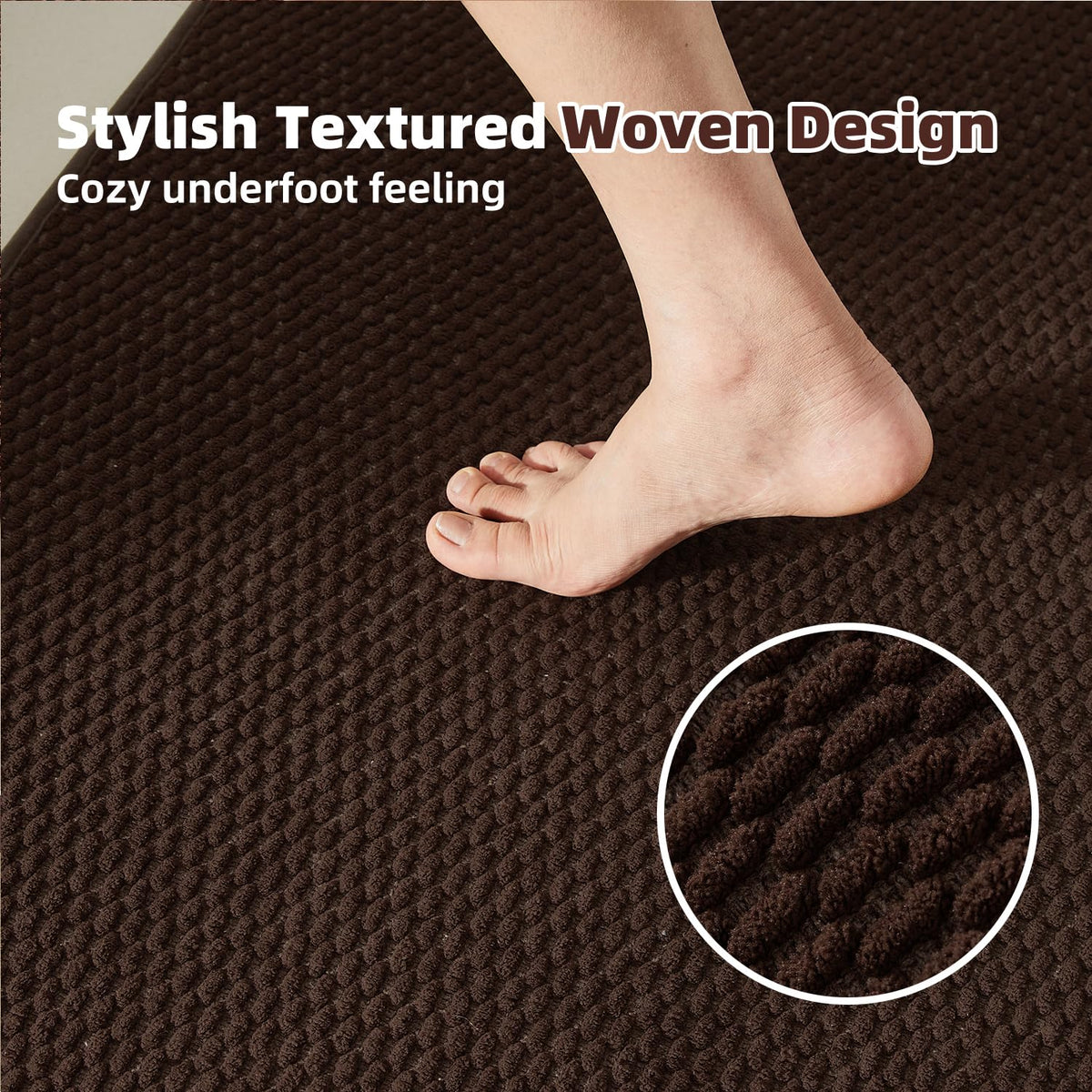 Bathroom Rugs Non Slip Washable (6.67 Sq Ft)