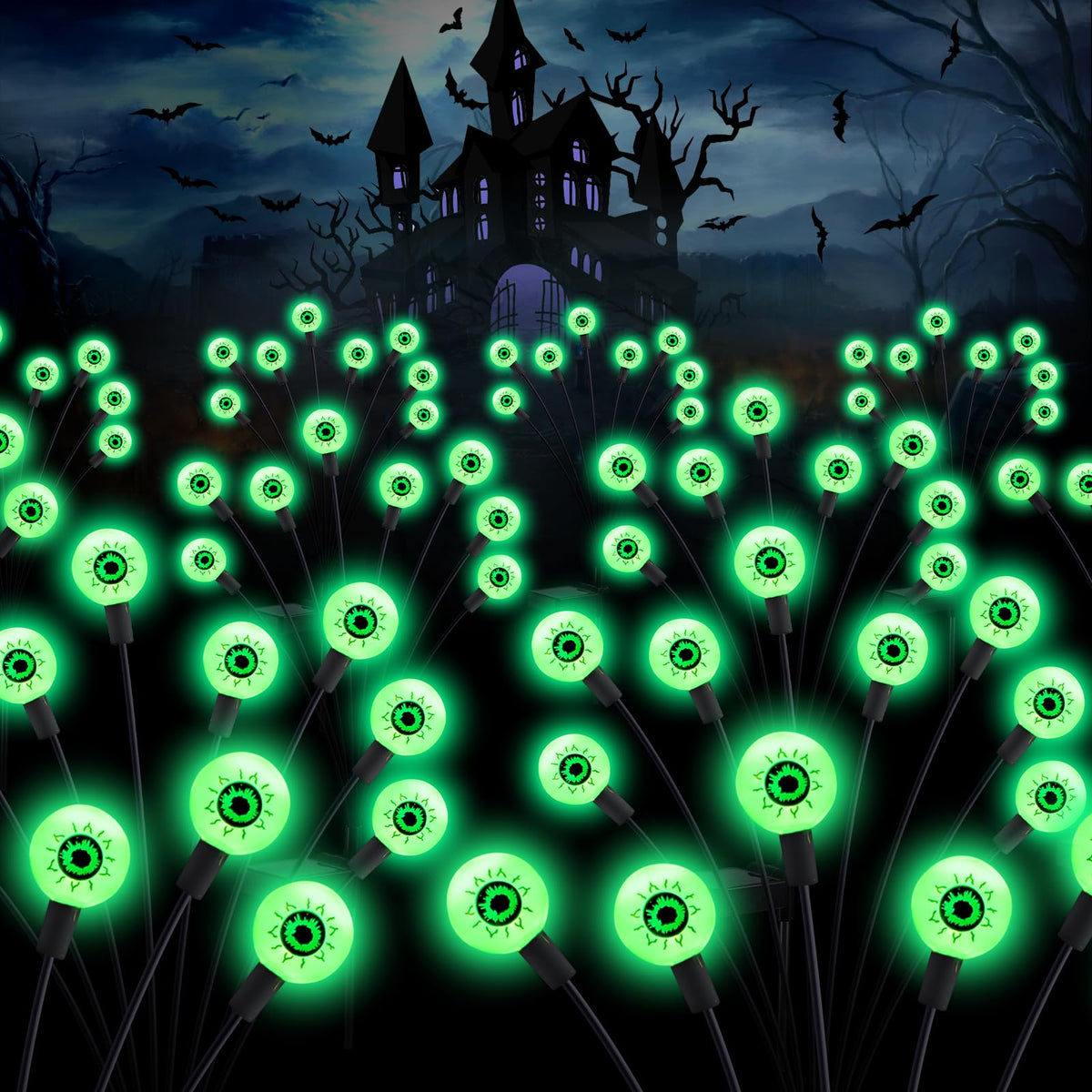 Halloween Decorations Outdoor Solar Scary Eyeball Lights (4 Count)