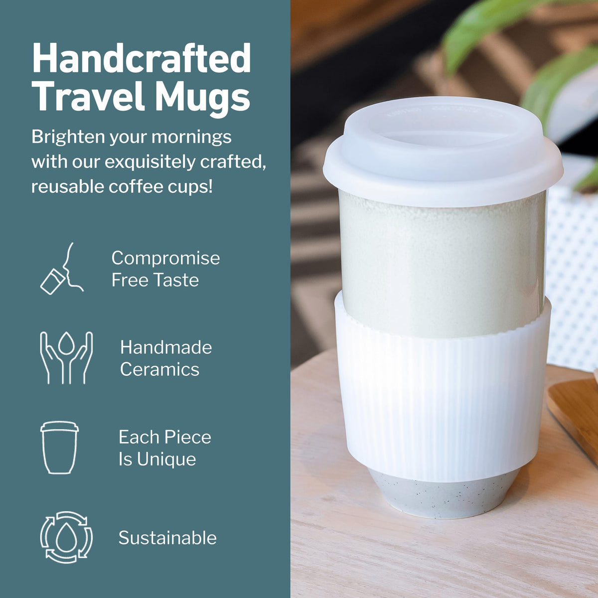 Travel Mug Ceramic Coffee Mug With Lid